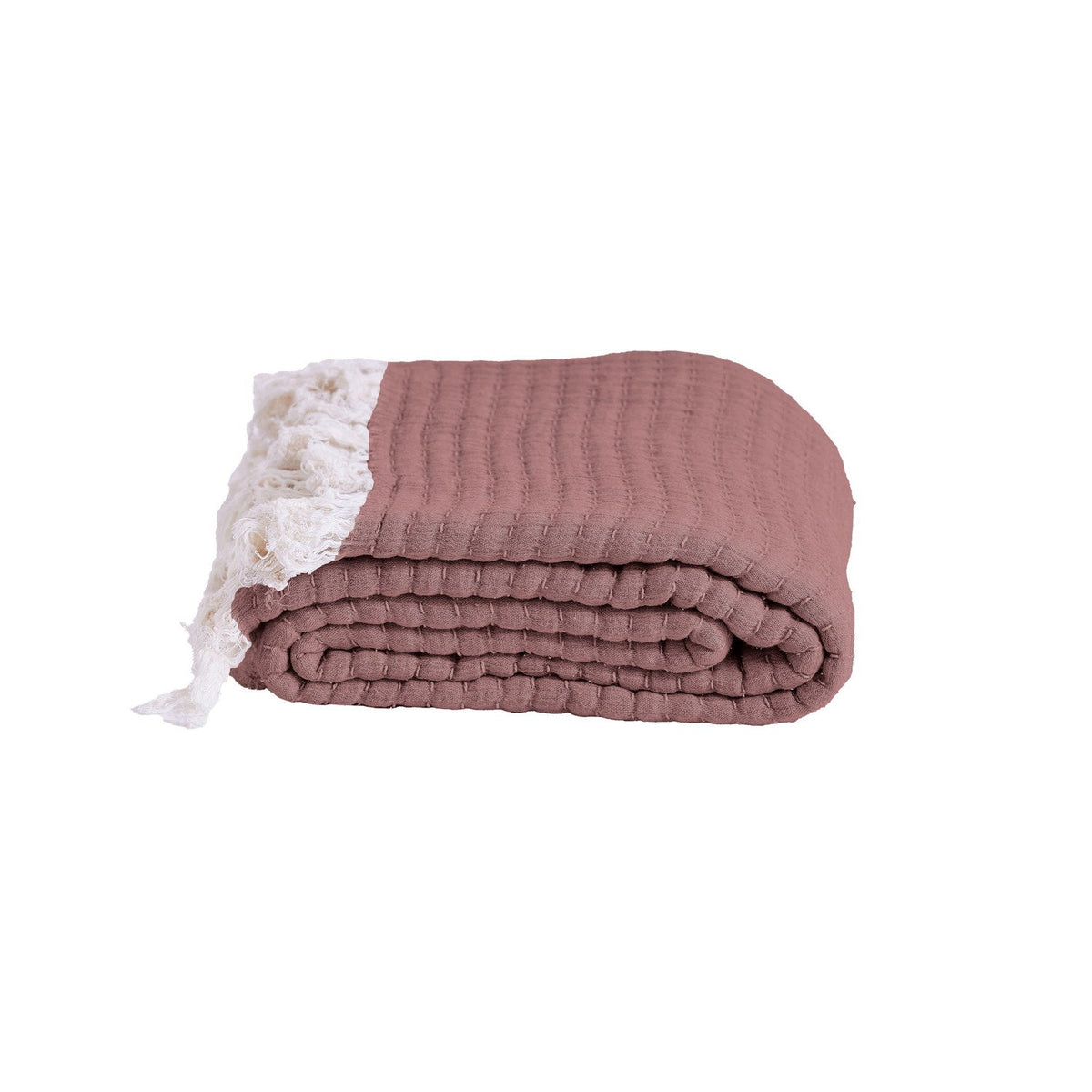 Briar Artisinal Handwoven Throw Dark Pink #_shape=Rectangle