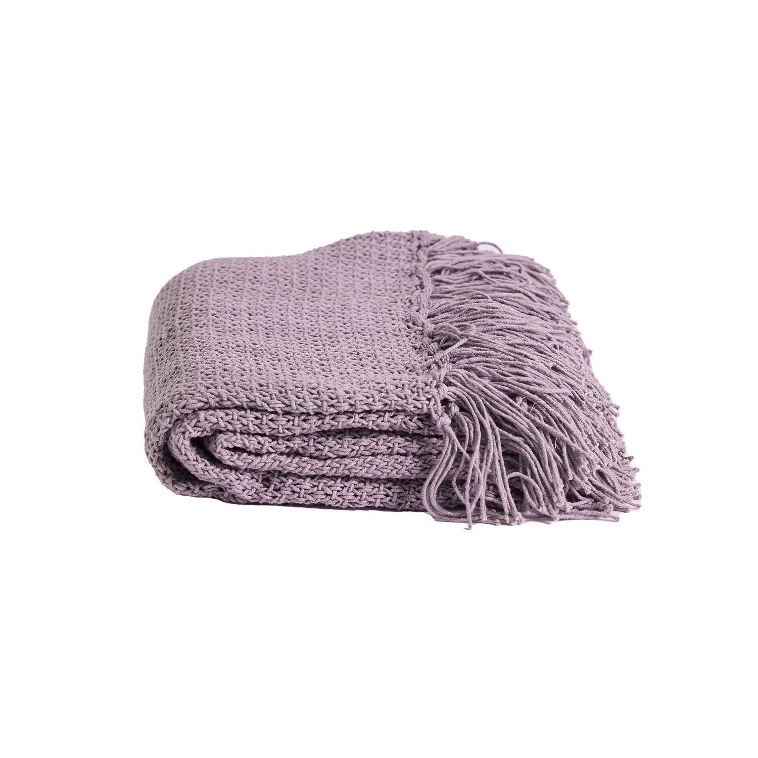 Muscari Artisinal Handwoven Throw Lavendar Grey #_shape=Rectangle