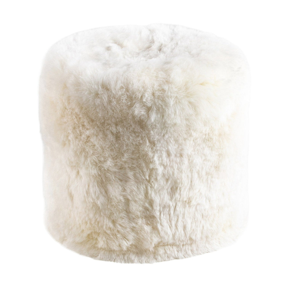Icelandic Shearling Tuffet White #_shape=Rectangle