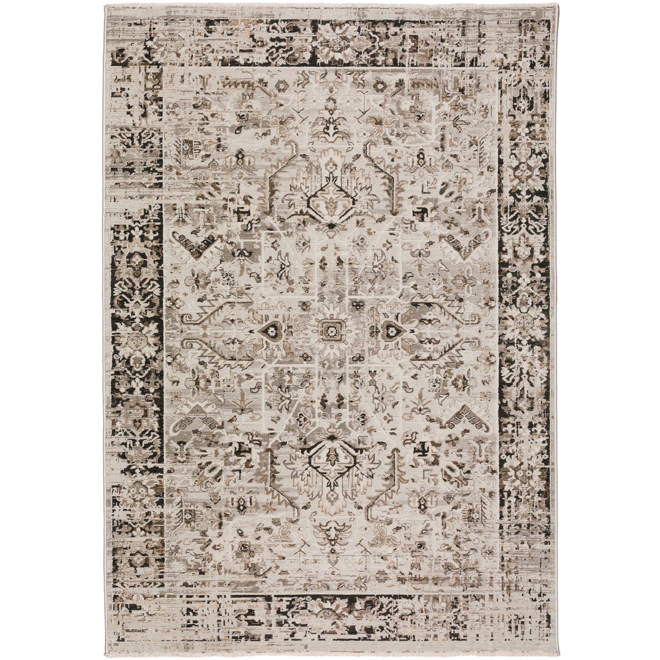 Traditional AY4 Silver Gray Rug 3'3" x 5'3" #shape_Rectangle