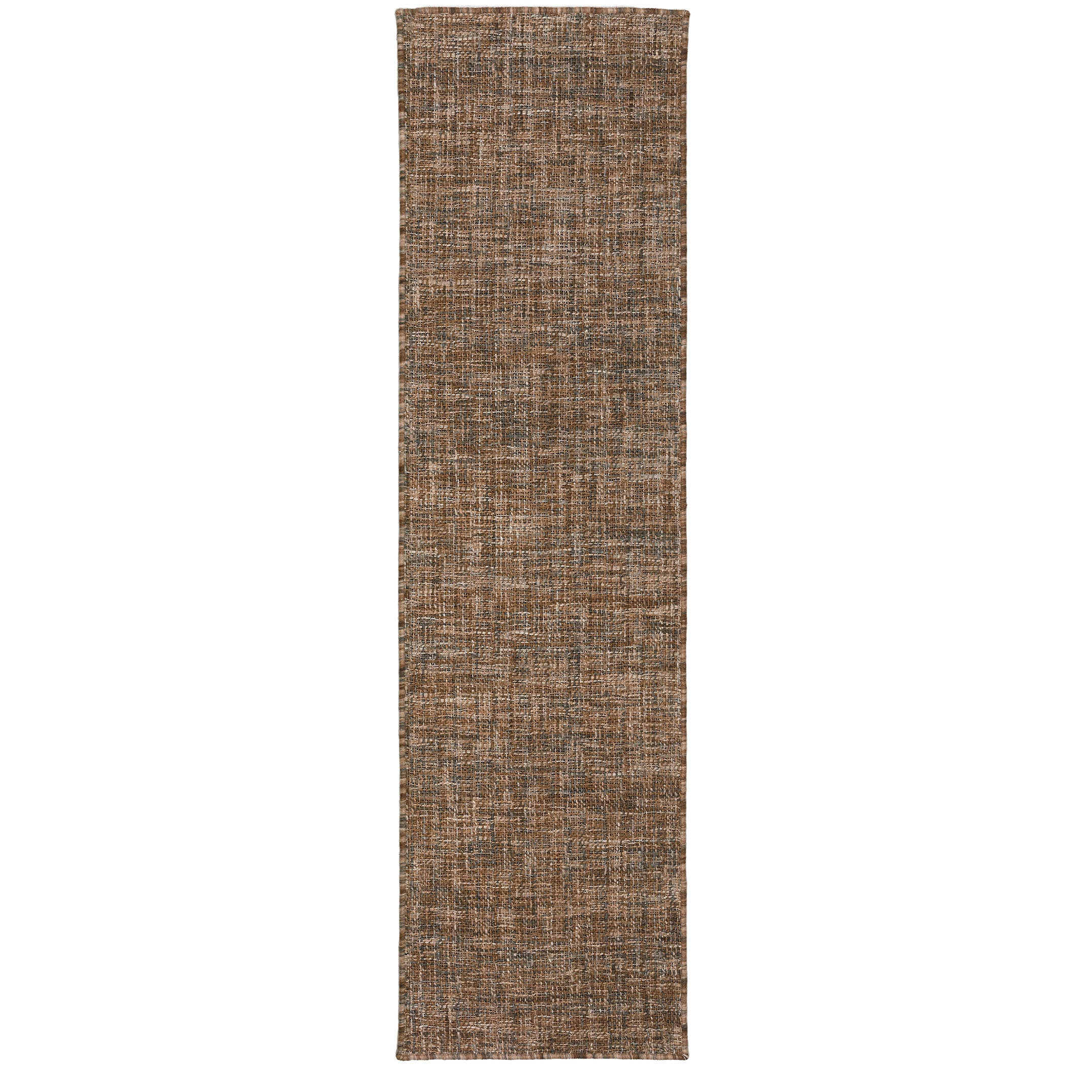 Casual AZ1 Chocolate Brown Wool Rug 2'3" x 7'6" #shape_Runner