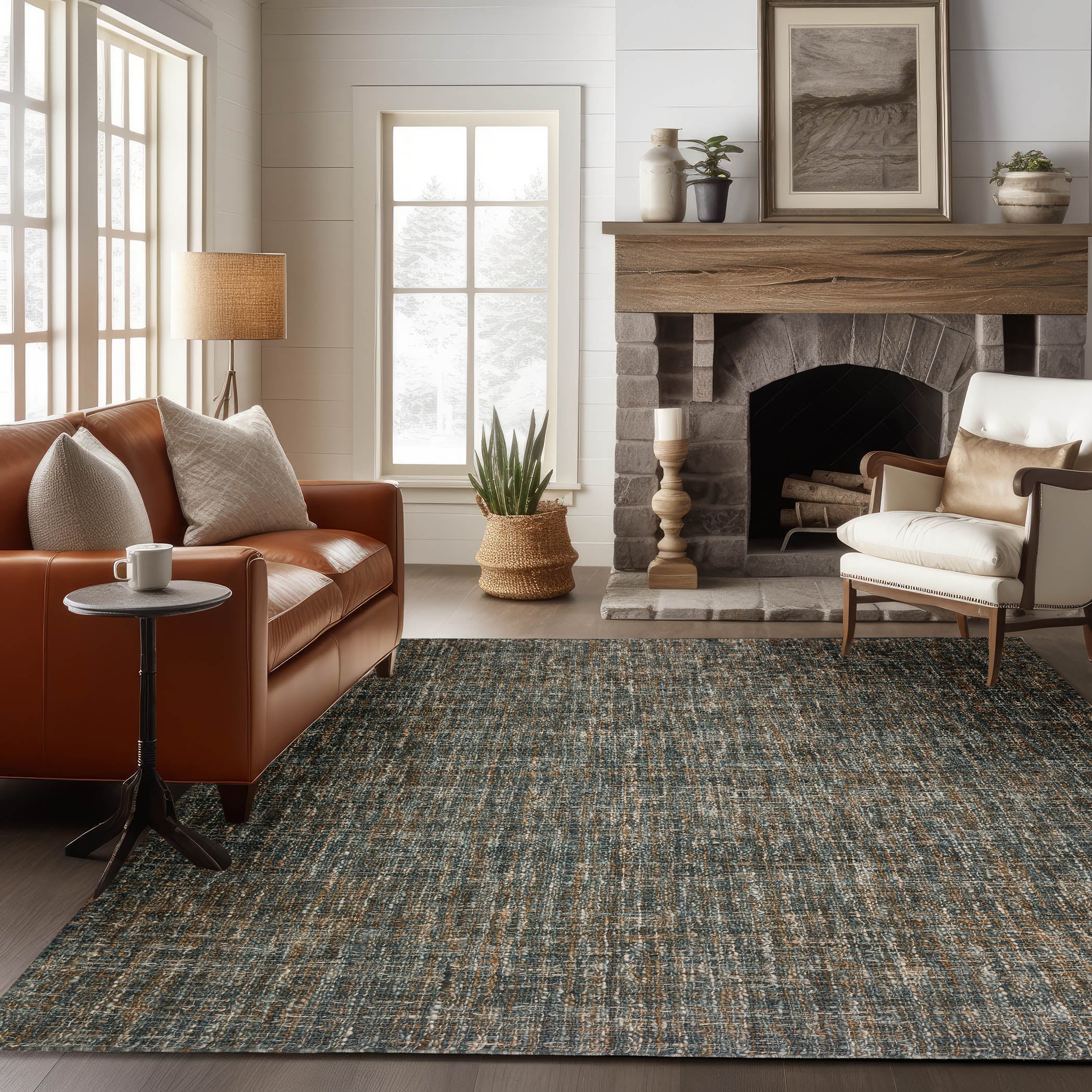 Casual AZ1 Gray Wool Rug 3'6" x 5'6" #shape_Rectangle