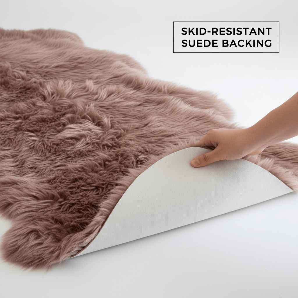 Natural Paco Tan Sheepskin Rug Shearling Fur Pelt - Ethically Sourced - Oeko Tex Certified