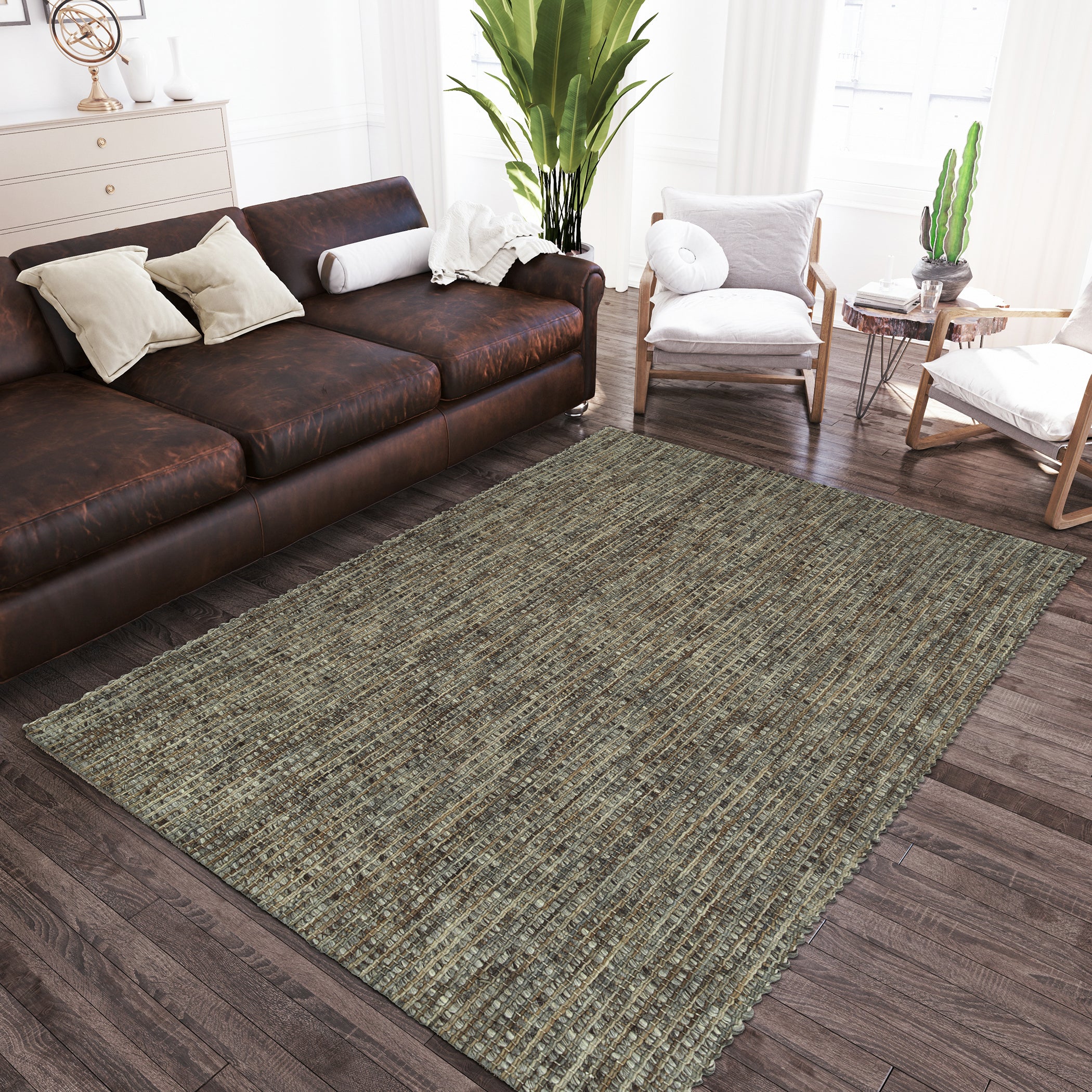 Casual BD1 Coffee Ivory Wool Rug 2' x 3' #shape_Rectangle