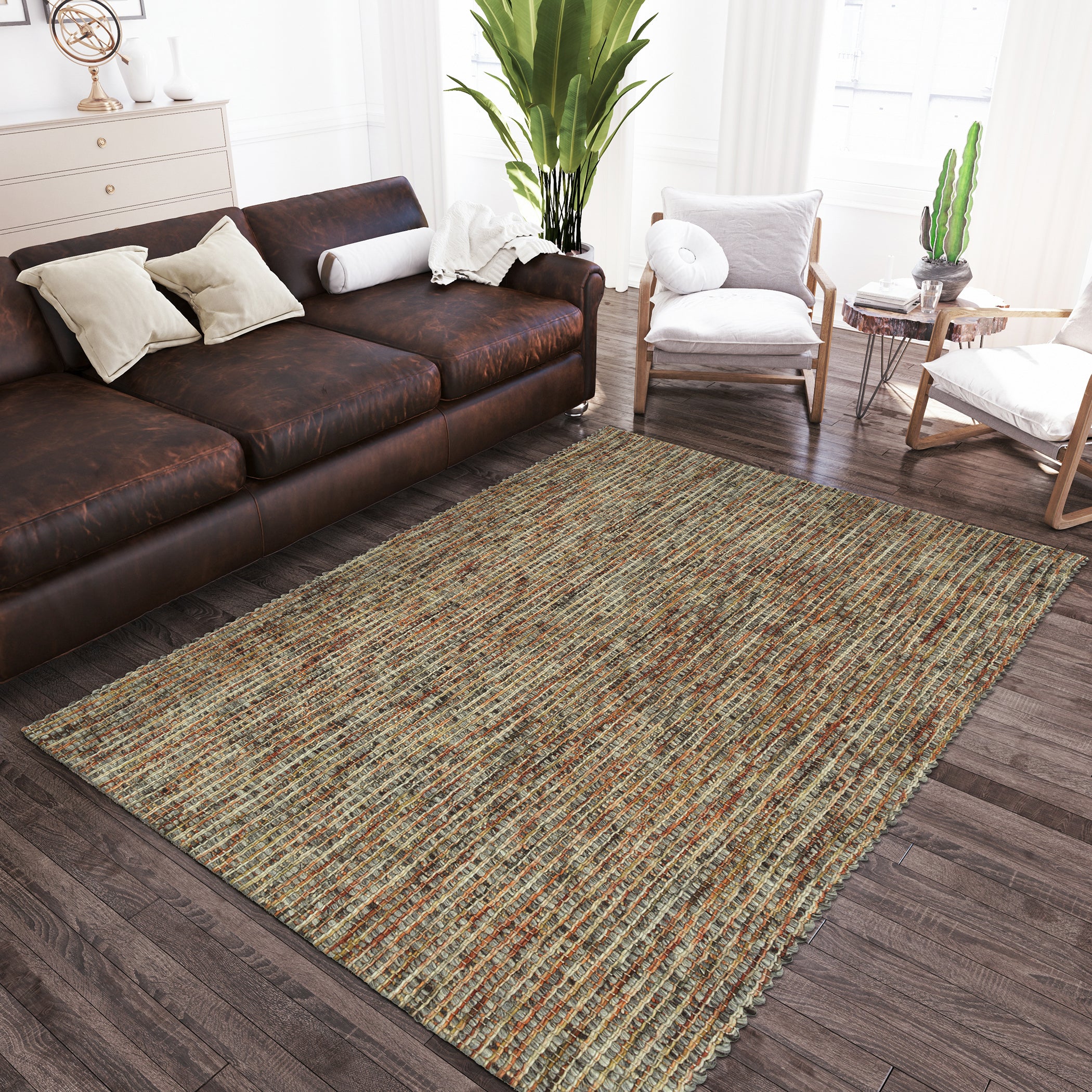 Casual BD1 Sunset Multi Wool Rug 2' x 3' #shape_Rectangle