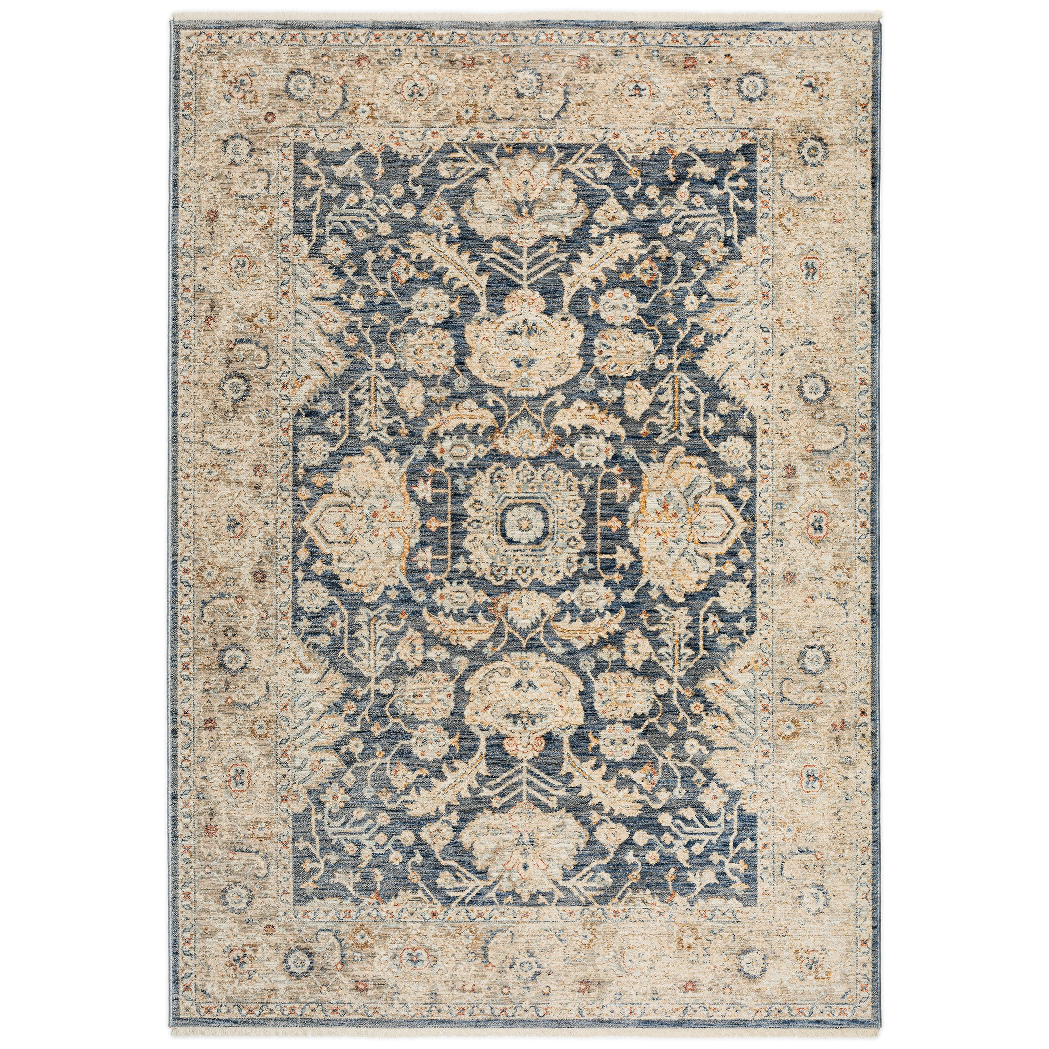 Traditional BE8 Navy Blue Rug 1'8" x 2'6" #shape_Rectangle