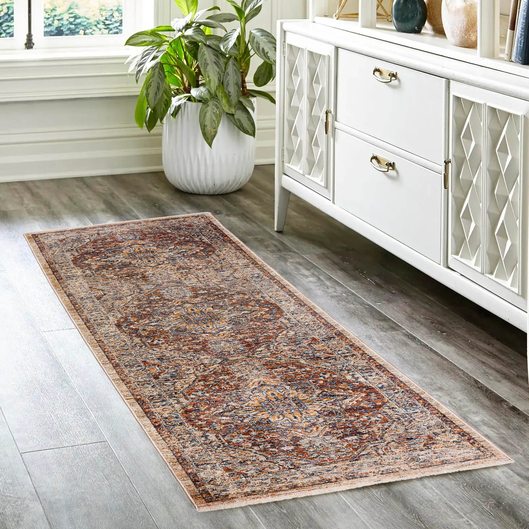 Traditional BE9 Spice Red Rug 2'3" x 7'10" #shape_Runner