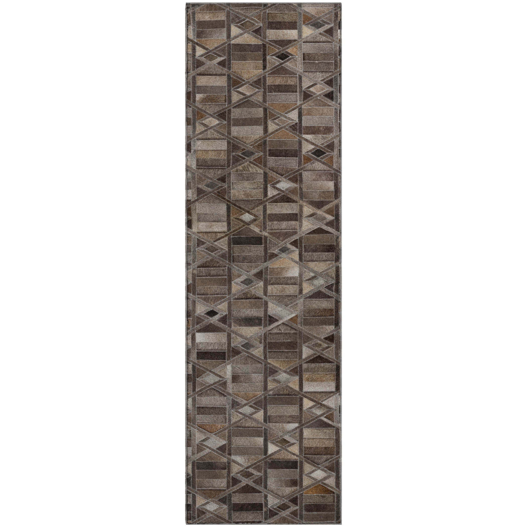 Luxury Washable Indoor/Outdoor Lodge BM4 Gray Rug 2'3" x 7'6" #shape_Runner