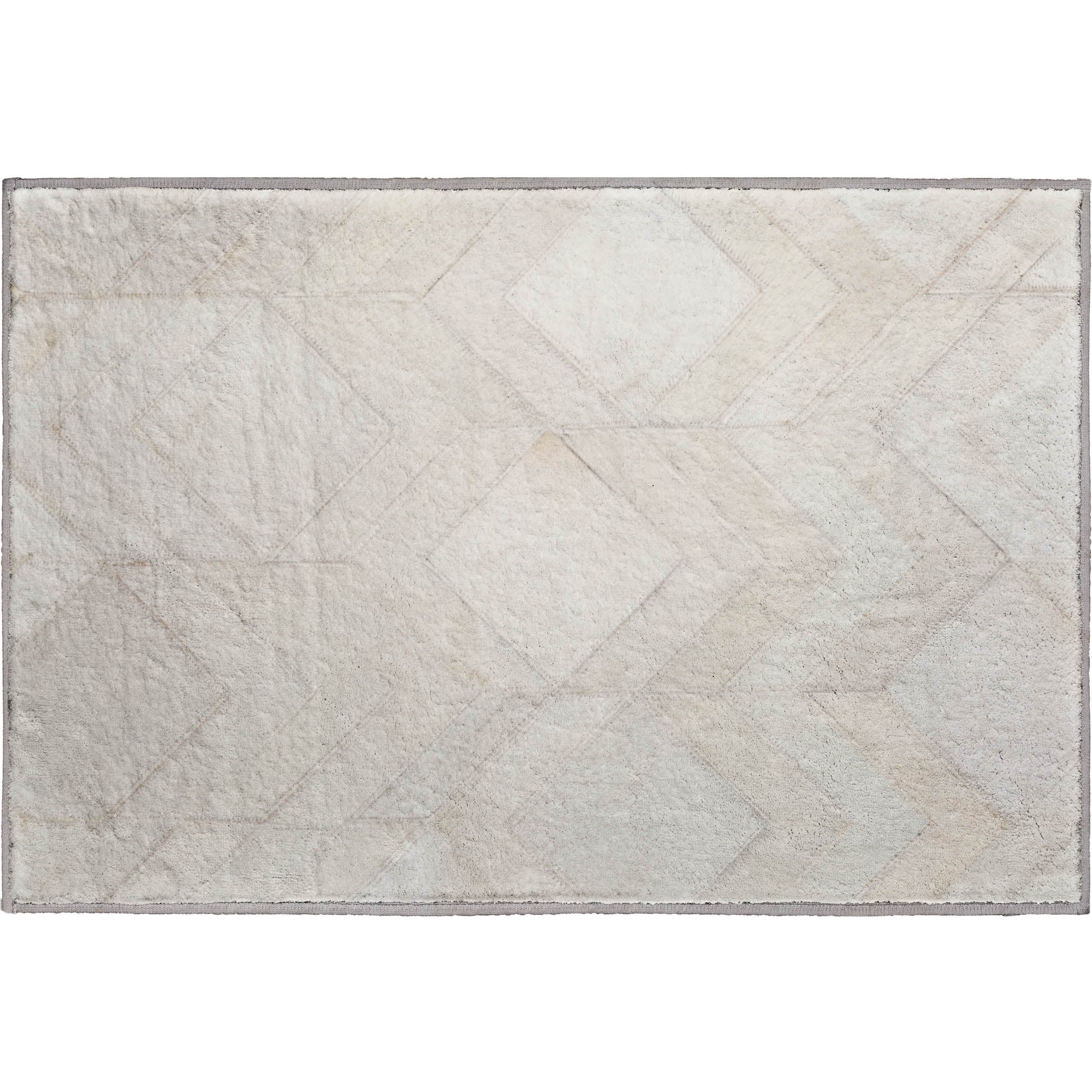 Luxury Washable Indoor/Outdoor Lodge BM5 Linen Ivory Rug 1'8" x 2'6" #shape_Rectangle