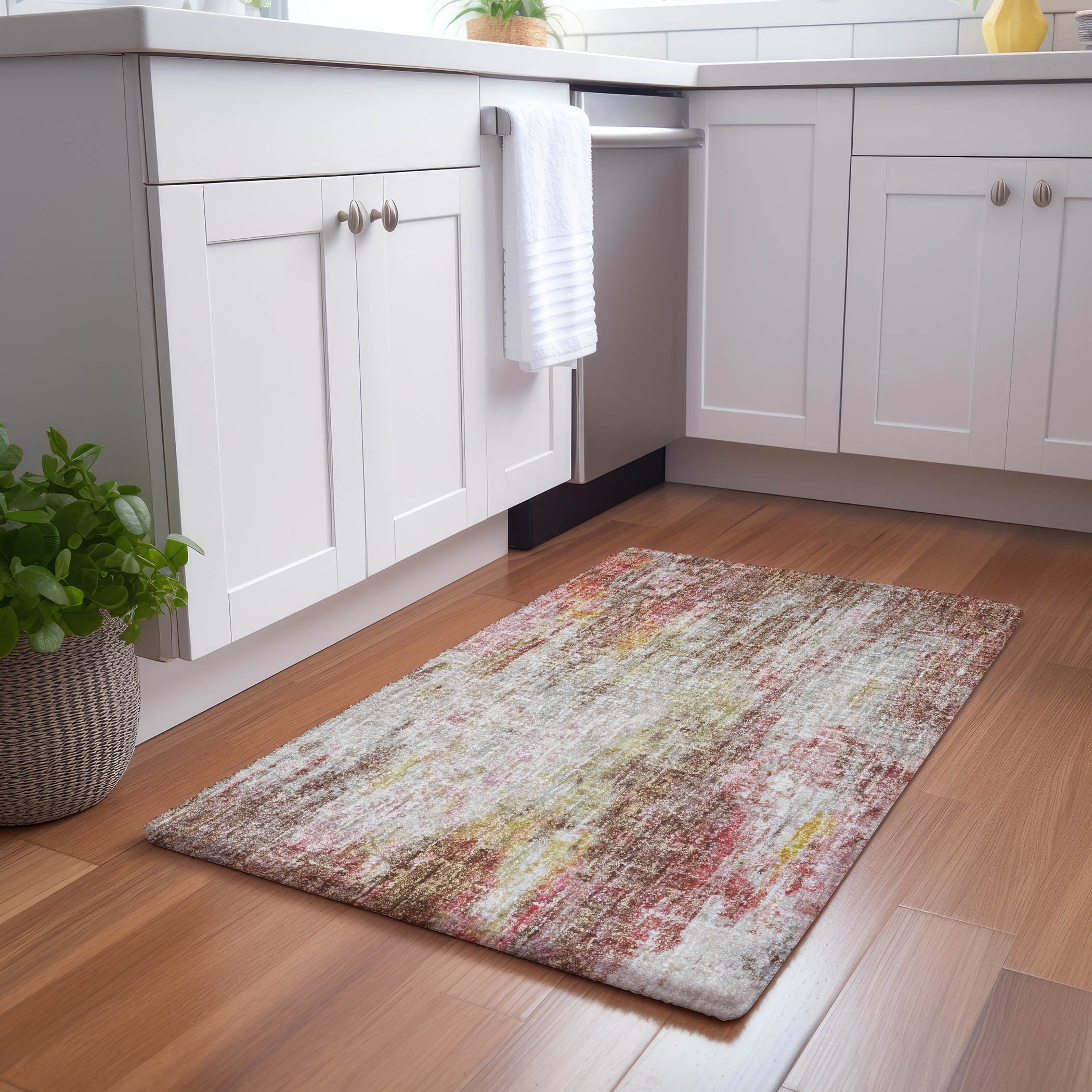 Luxury Washable Casual BO10 Blush Pink Rug 1'8" x 2'6" #shape_Rectangle