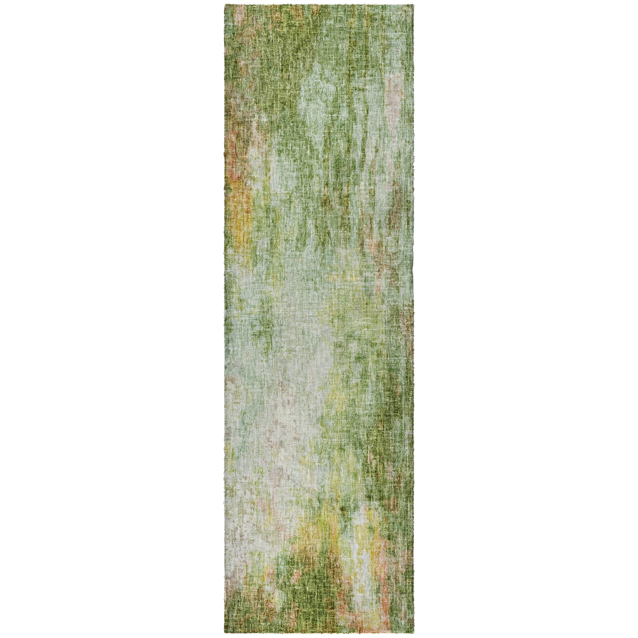 Luxury Washable Casual BO10 Sage Green Rug 2'3" x 7'6" #shape_Runner