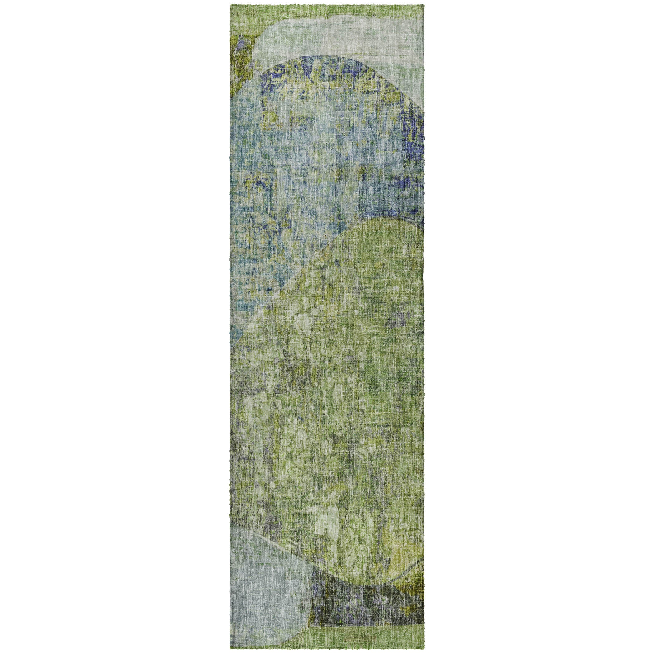 Luxury Washable Casual BO11 Aloe Green Rug 2'3" x 7'6" #shape_Runner