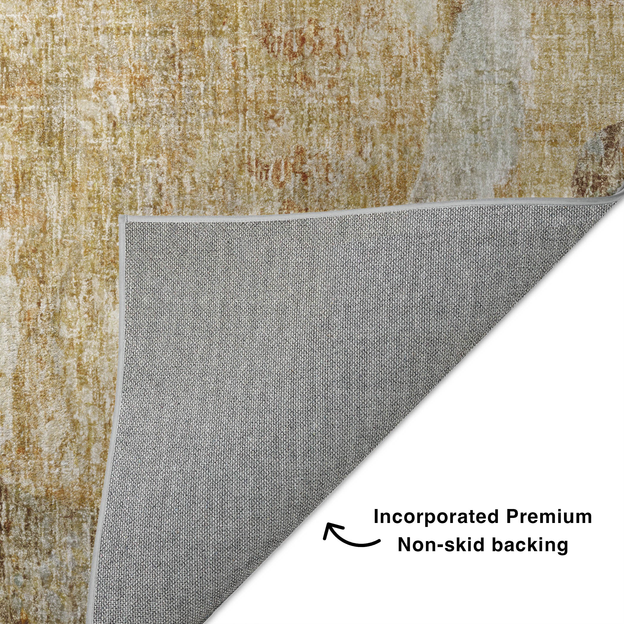 Luxury Washable Casual BO11 Taupe Brown Rug 1'8" x 2'6" #shape_Rectangle