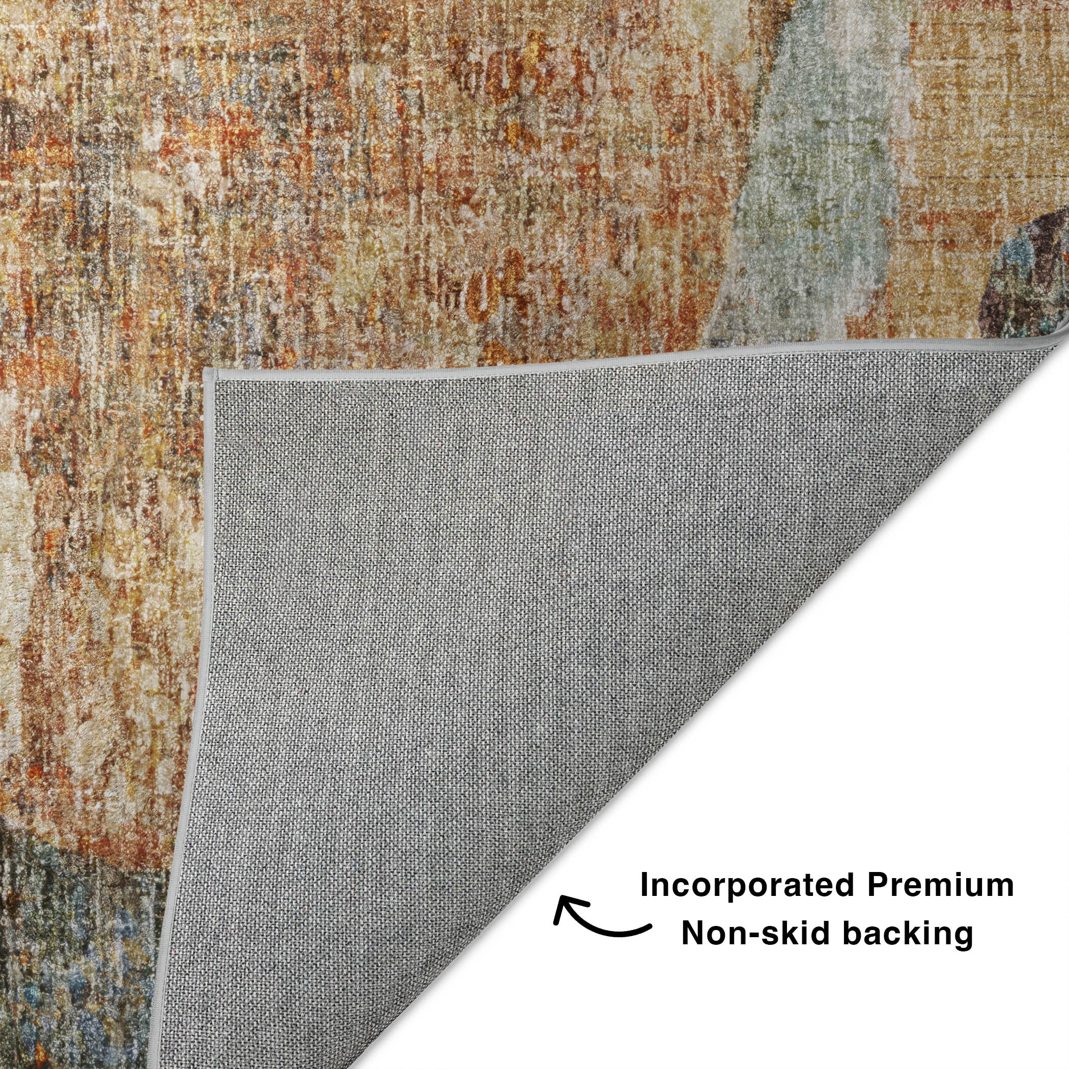 Luxury Washable Casual BO11 Teal Rug 1'8" x 2'6" #shape_Rectangle