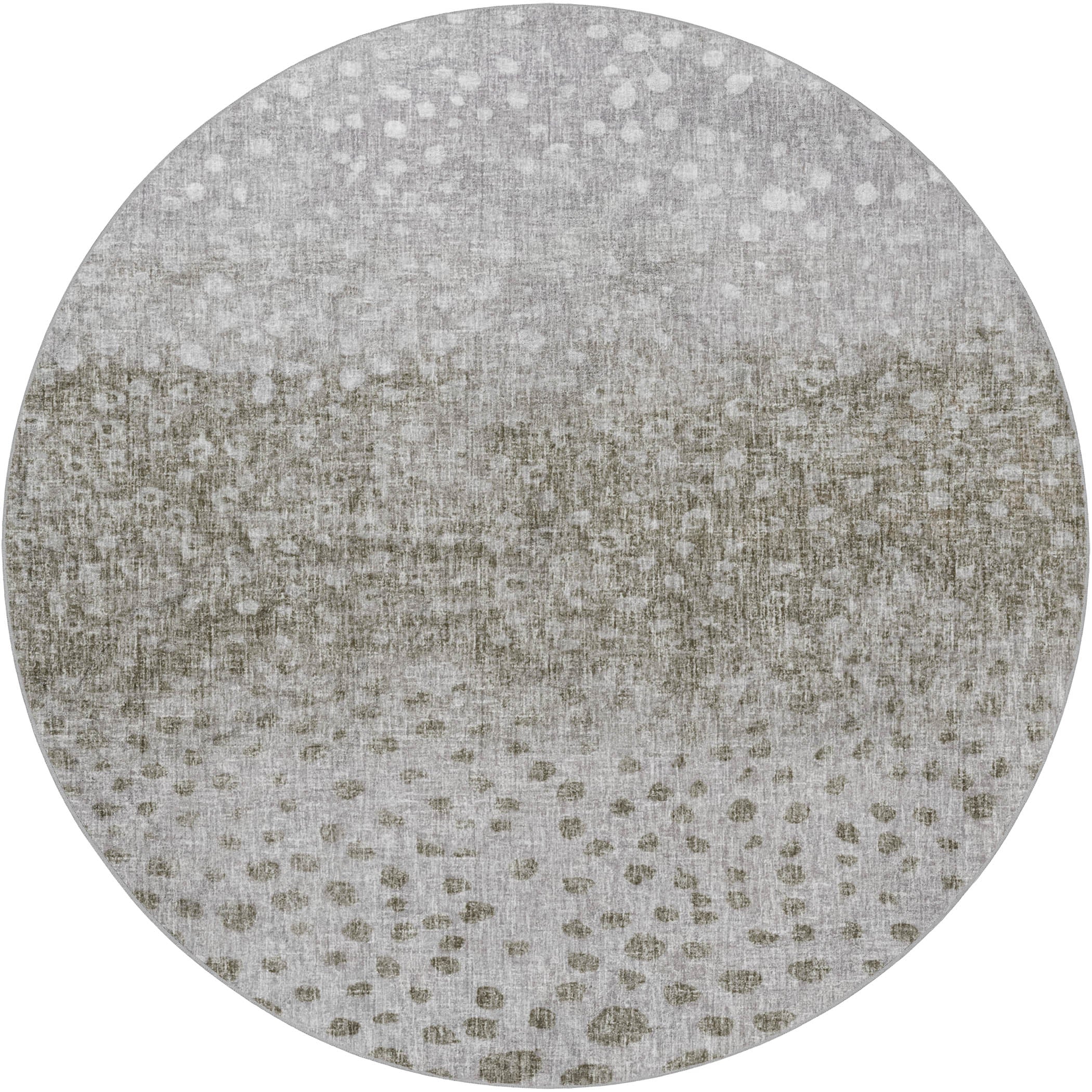 Luxury Washable Casual BO12 Taupe Brown Rug 8' x 8' #shape_Round