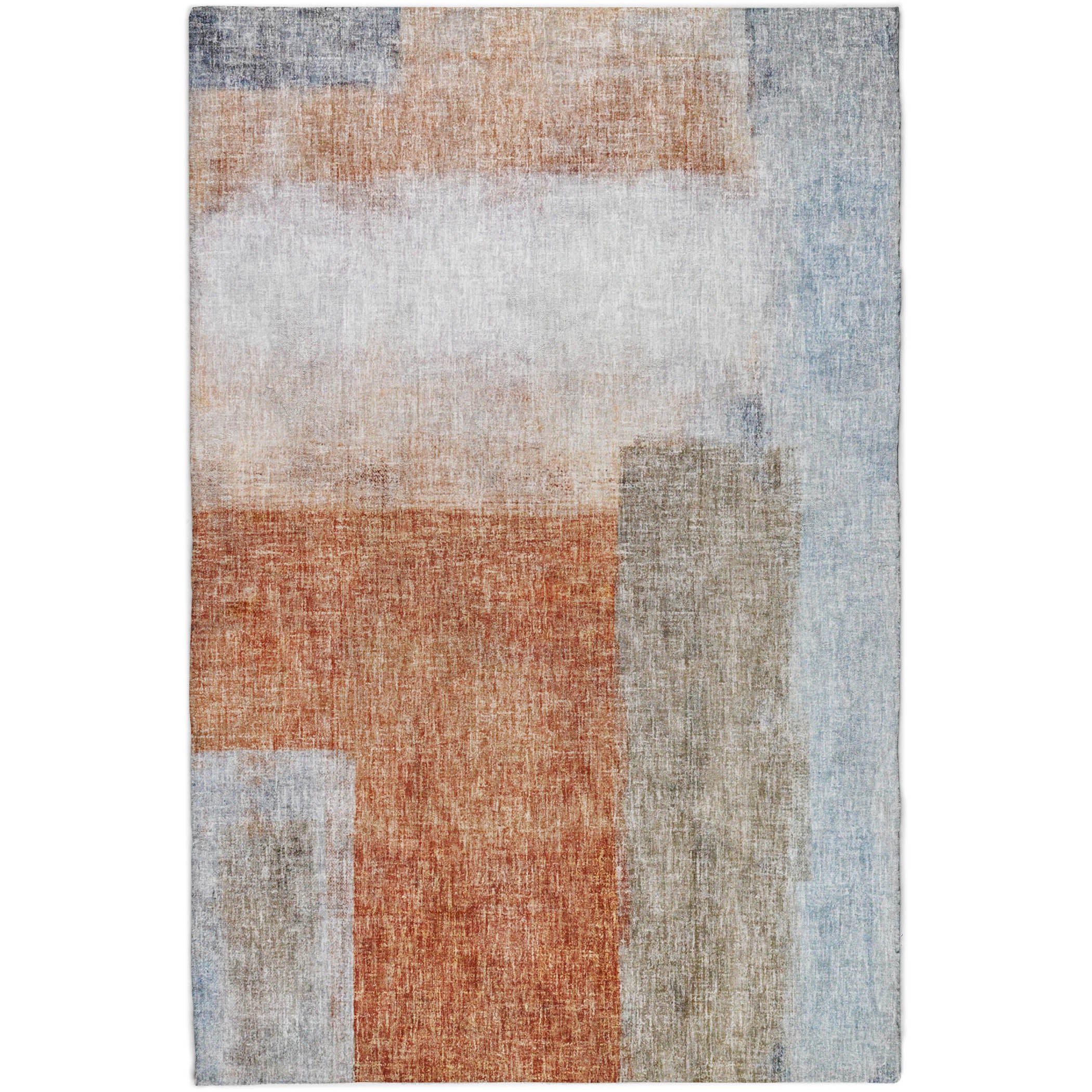 Luxury Washable Casual BO1 Salmon Orange Rug 2'6" x 3'10" #shape_Rectangle