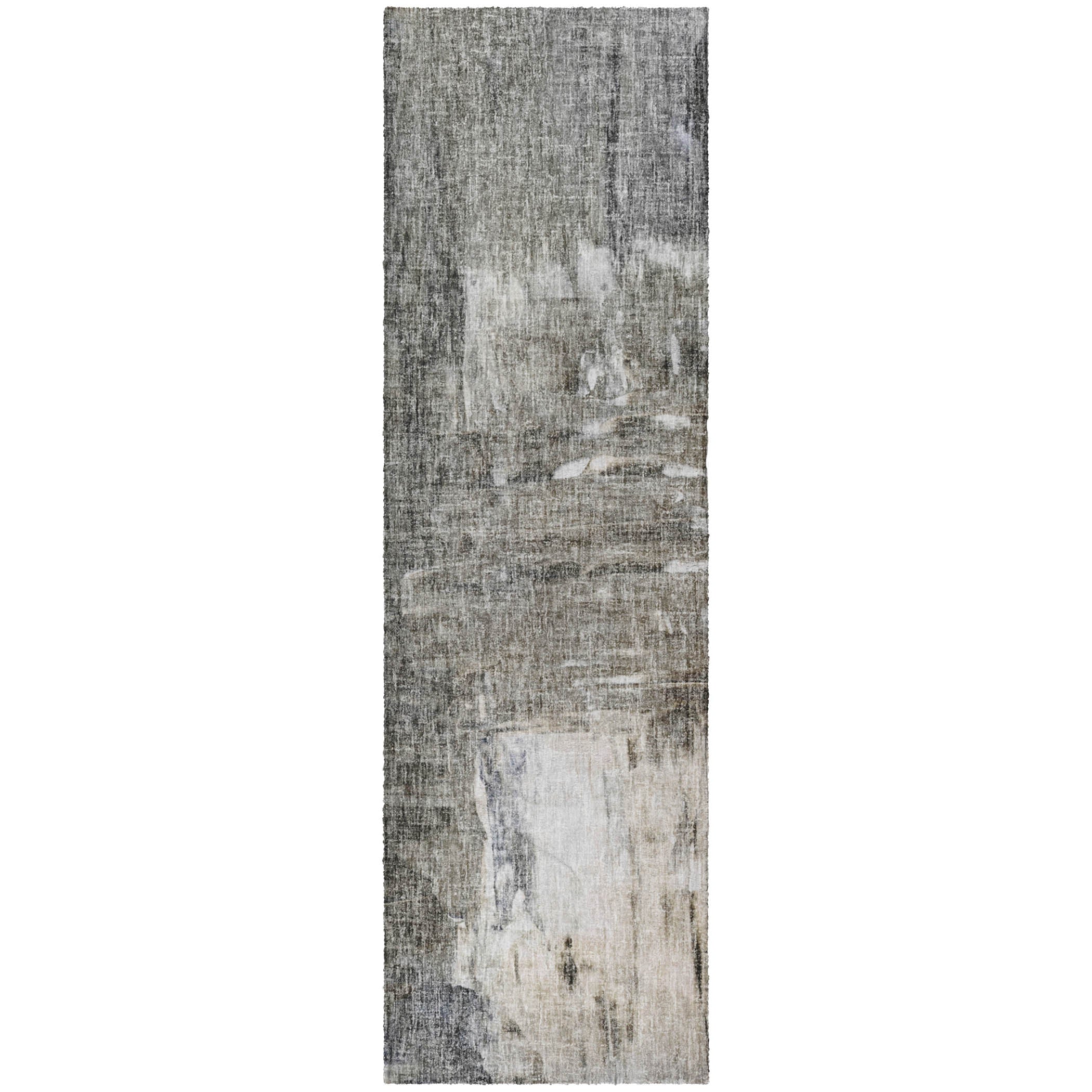 Luxury Washable Casual BO2 Gray Rug 2'3" x 7'6" #shape_Runner