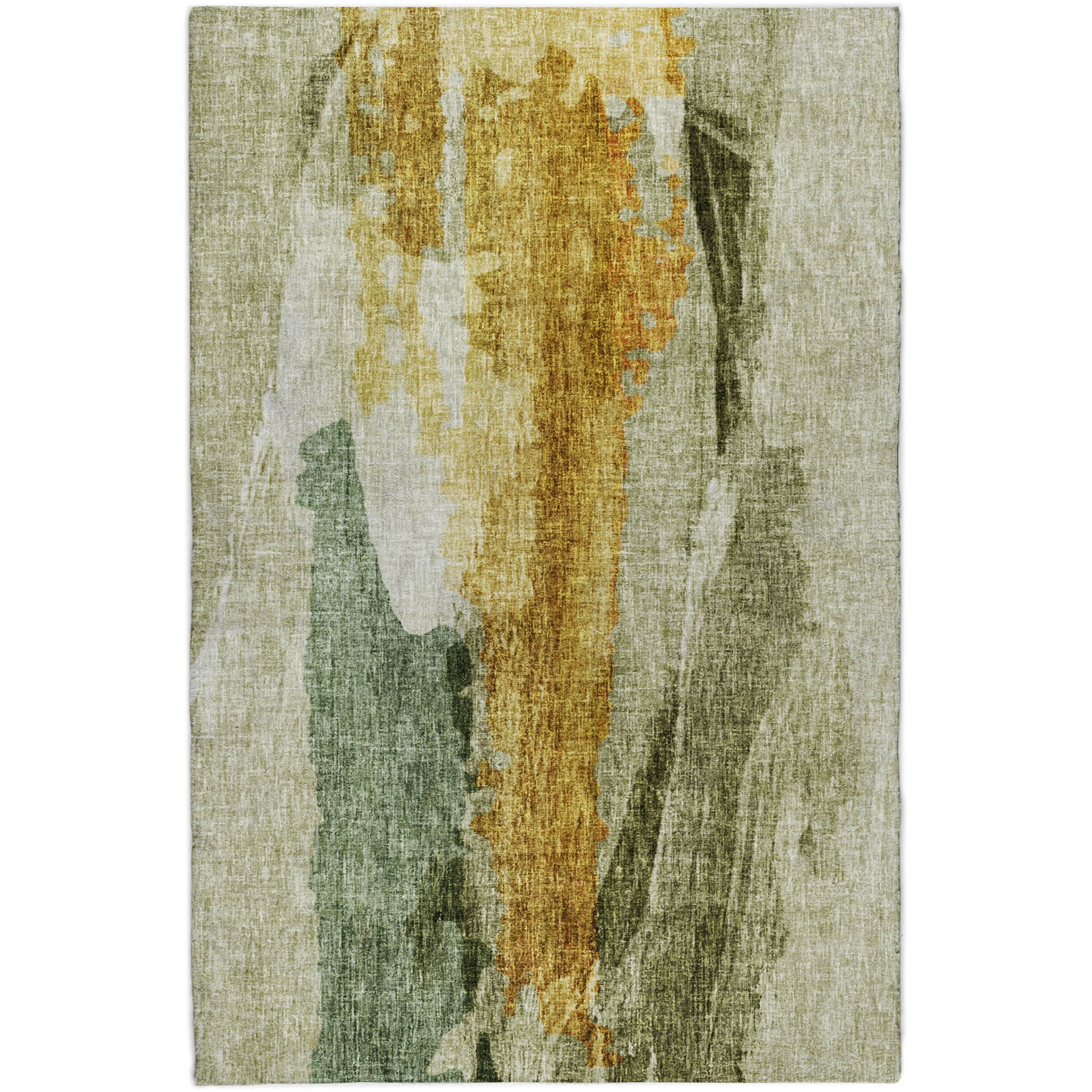 Luxury Washable Casual BO6 Aloe Green Rug 2'6" x 3'10" #shape_Rectangle