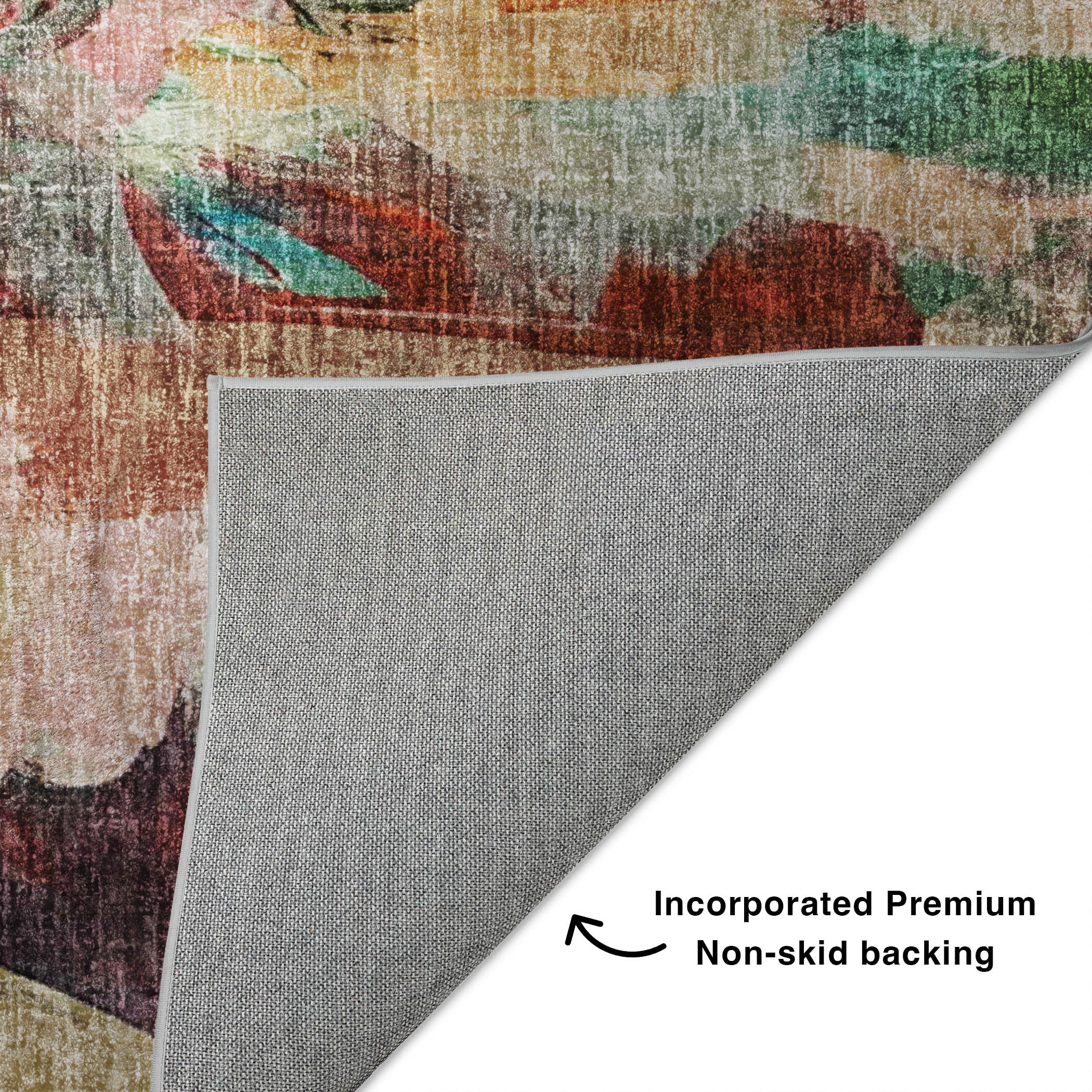 Luxury Washable Casual BO8 Paprika Orange Rug 1'8" x 2'6" #shape_Rectangle