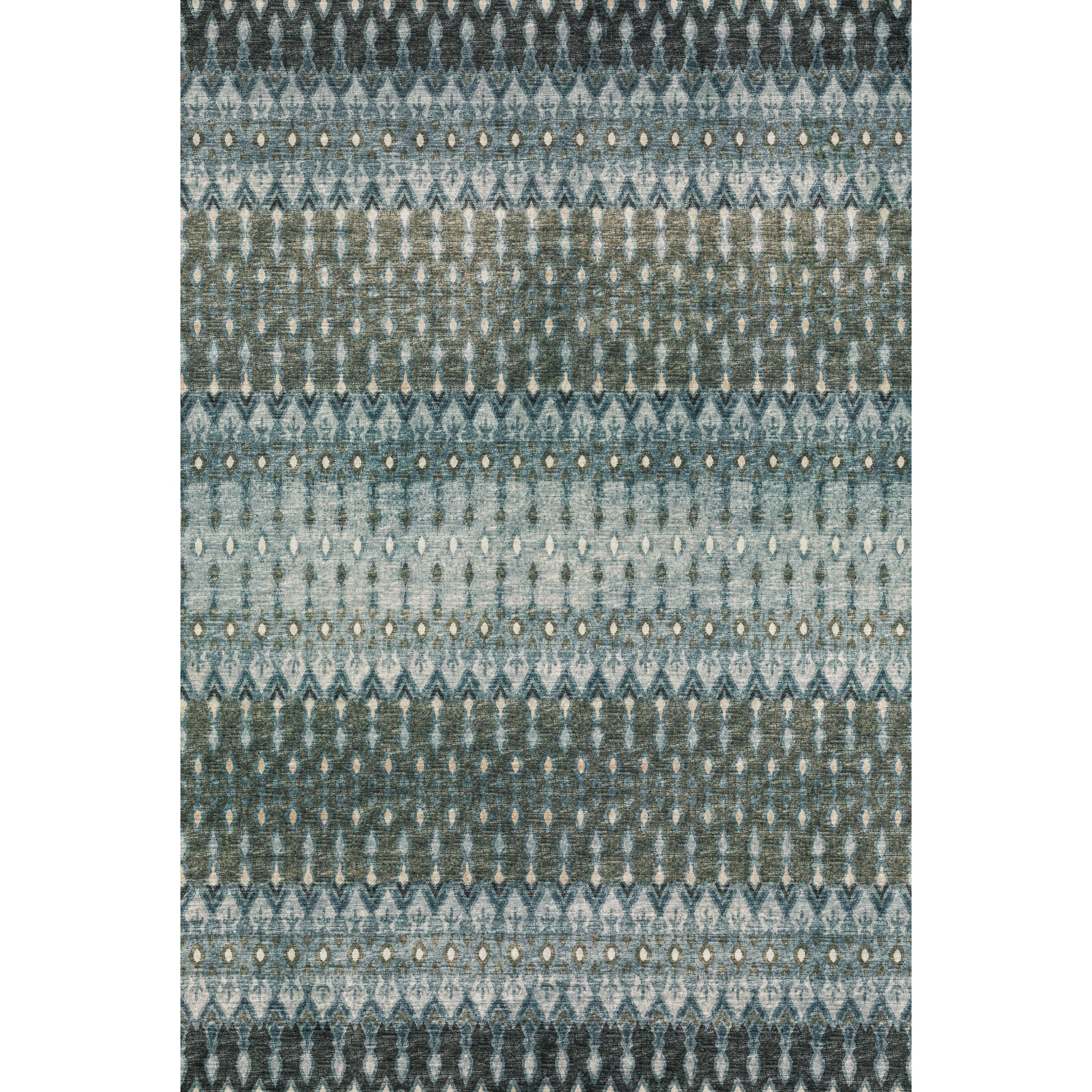 Luxury Machine Washable Indoor/Outdoor Casual BR1 Mineral Blue Rug 3' x 5' #shape_Rectangle