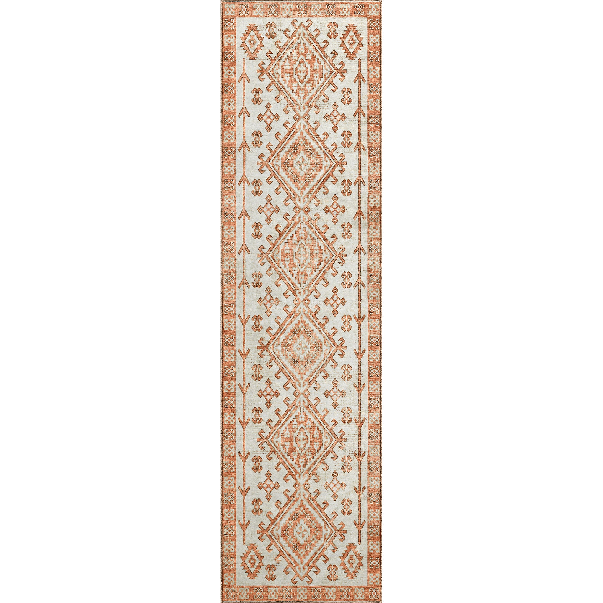 Luxury Machine Washable Indoor/Outdoor Casual BR2 Ivory Rug 2'3" x 7'6" #shape_Runner