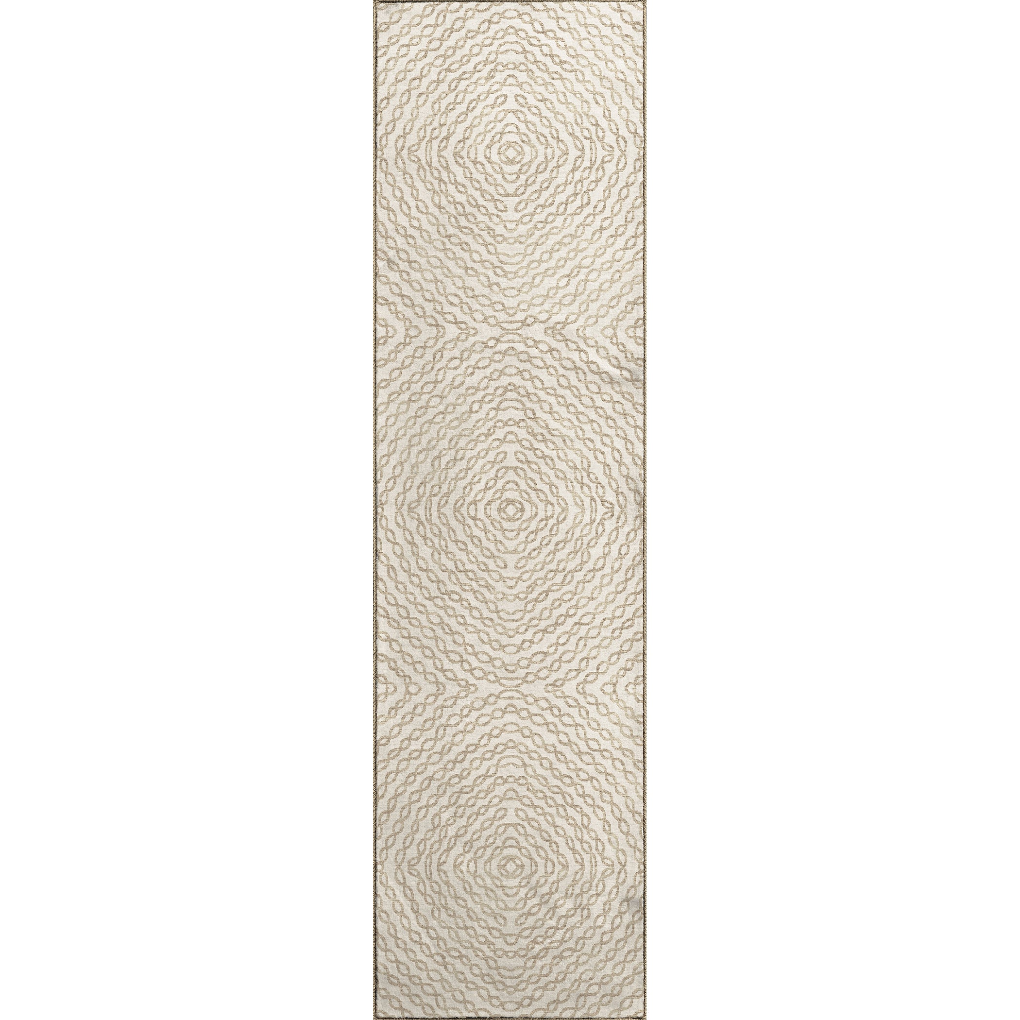 Luxury Machine Washable Indoor/Outdoor Casual BR3 Ivory Rug 2'3" x 7'6" #shape_Runner