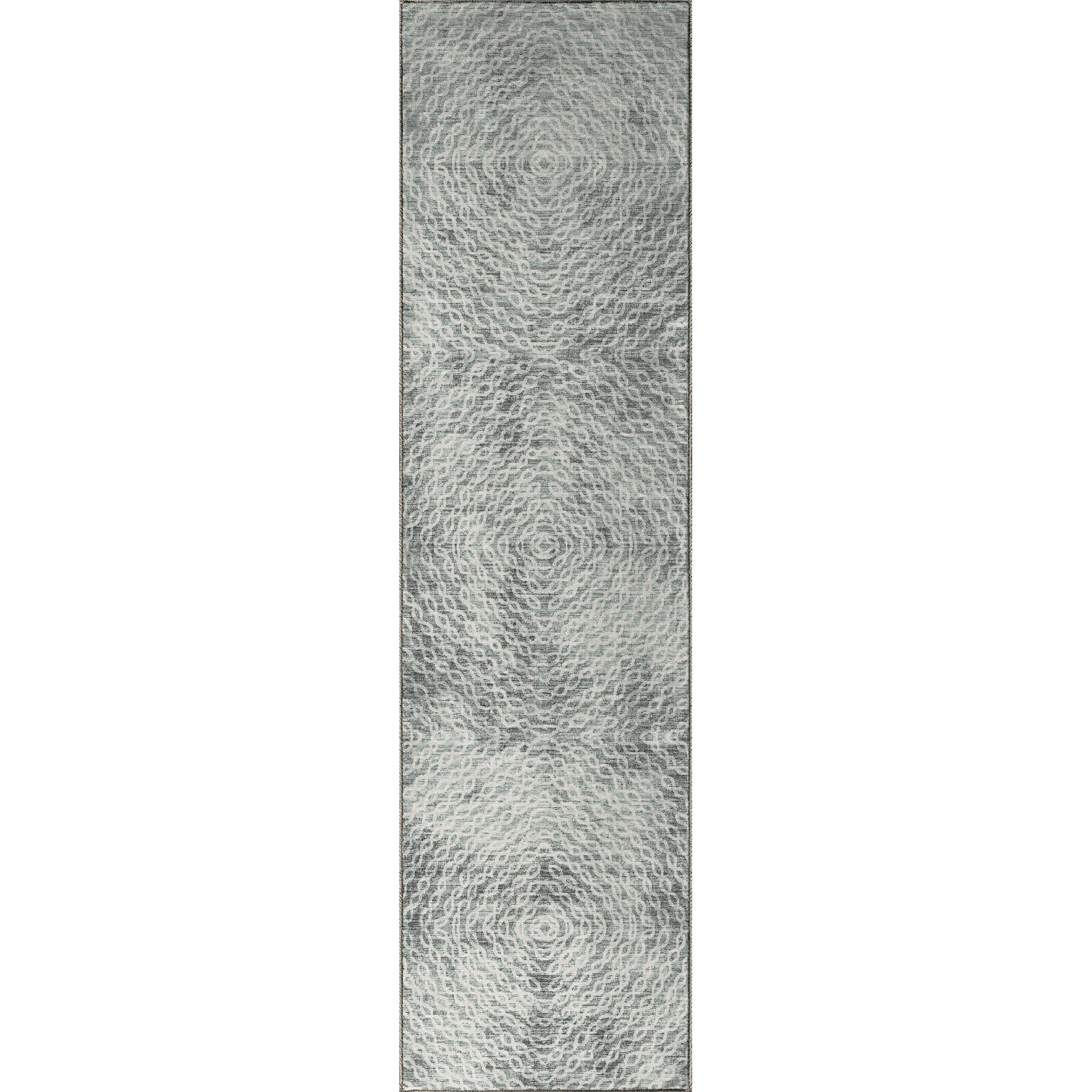 Luxury Machine Washable Indoor/Outdoor Casual BR3 Metal Gray Rug 2'3" x 7'6" #shape_Runner