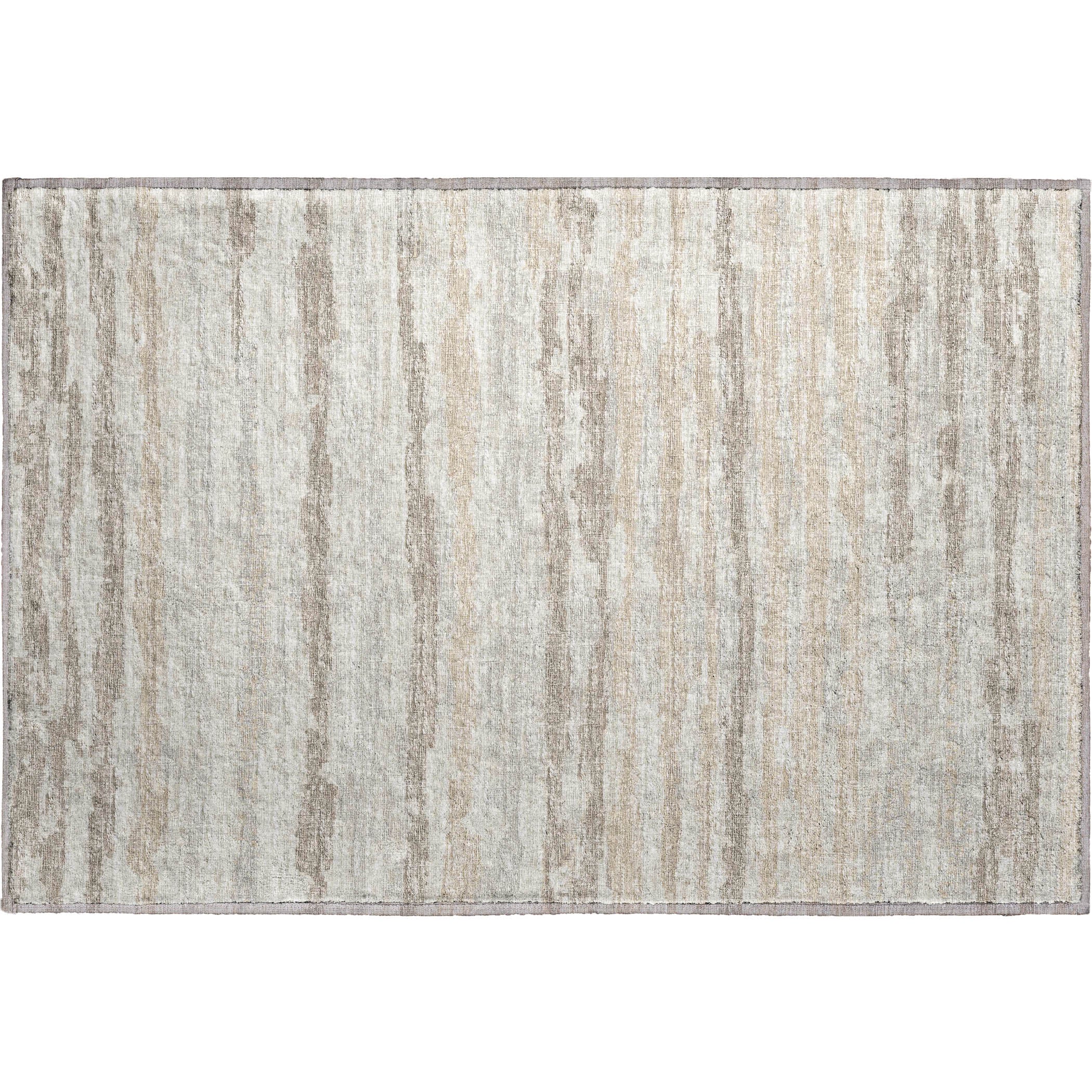 Luxury Machine Washable Indoor/Outdoor Casual BR4 Linen Brown Rug 1'8" x 2'6" #shape_Rectangle