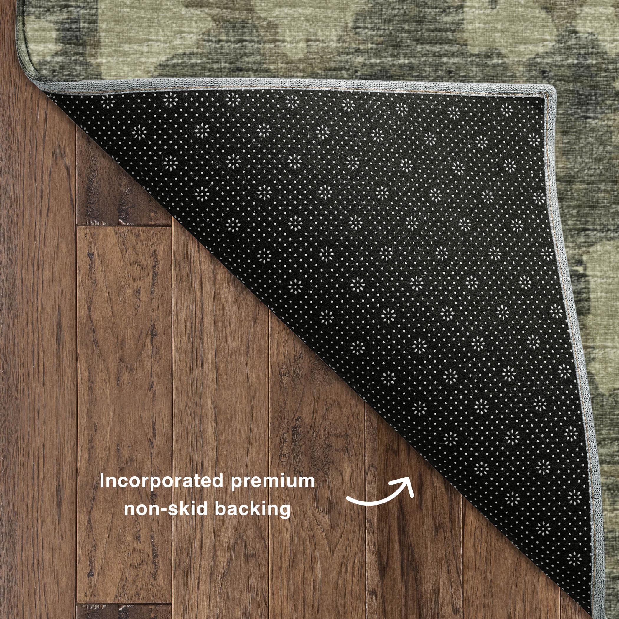 Luxury Machine Washable Indoor/Outdoor Casual BR5 Desert Brown Rug 1'8" x 2'6" #shape_Rectangle