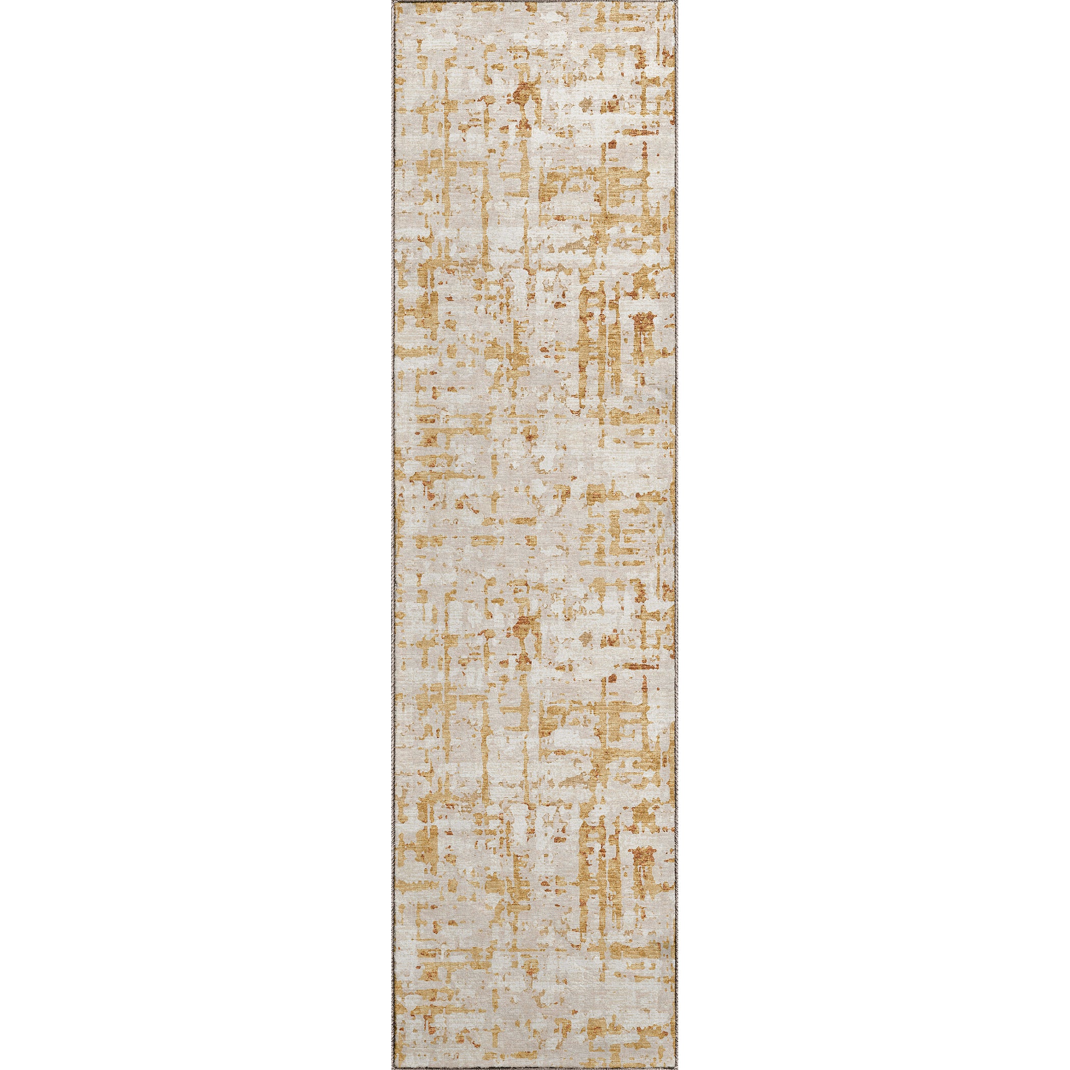 Luxury Machine Washable Indoor/Outdoor Casual BR5 Khaki Brown Rug 2'3" x 7'6" #shape_Runner