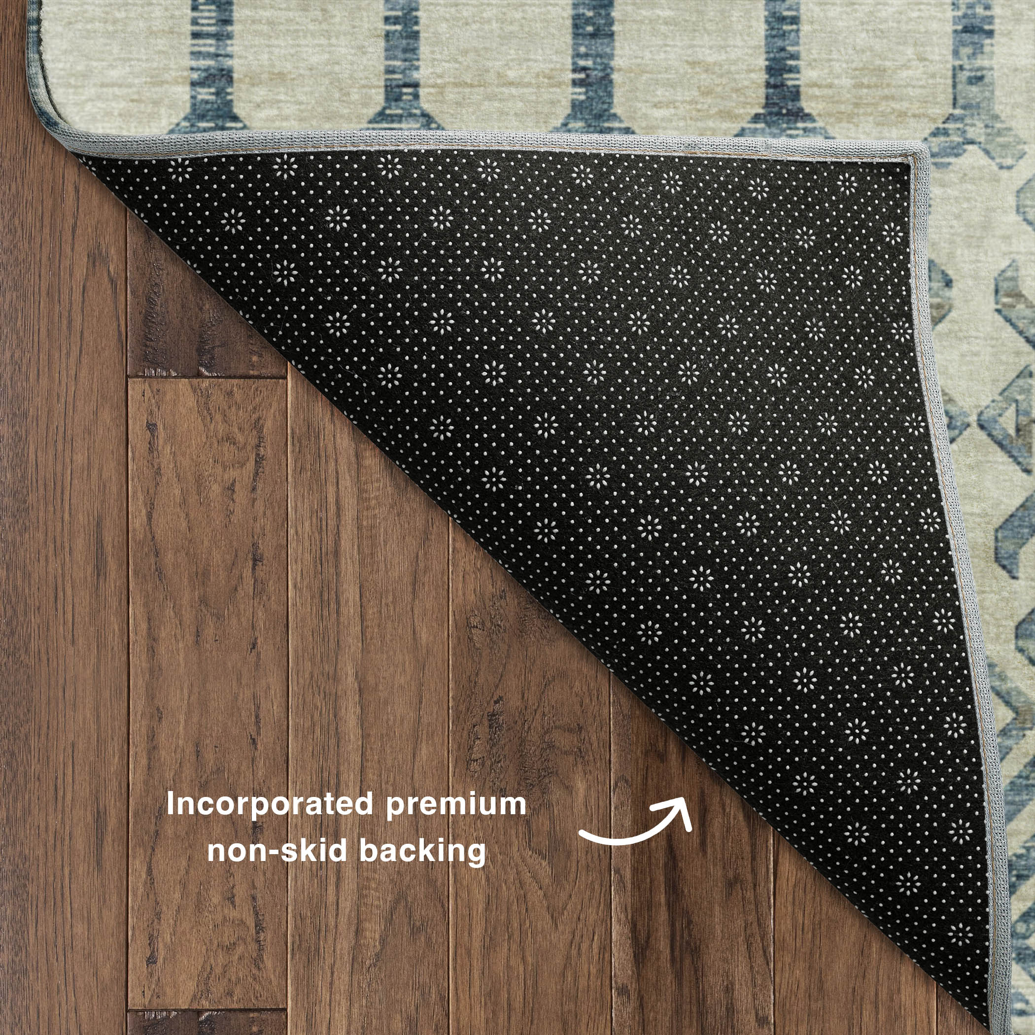 Luxury Machine Washable Indoor/Outdoor Casual BR8 Linen Ivory Rug 1'8" x 2'6" #shape_Rectangle