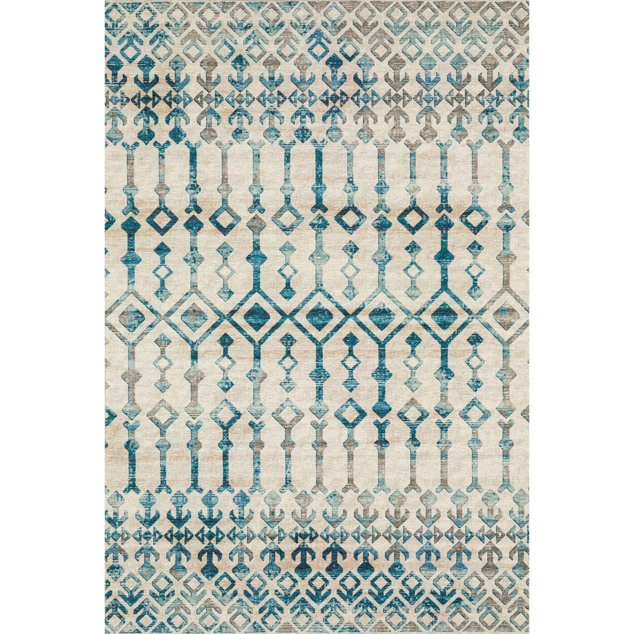 Luxury Machine Washable Indoor/Outdoor Casual BR8 Linen Ivory Rug 3' x 5' #shape_Rectangle