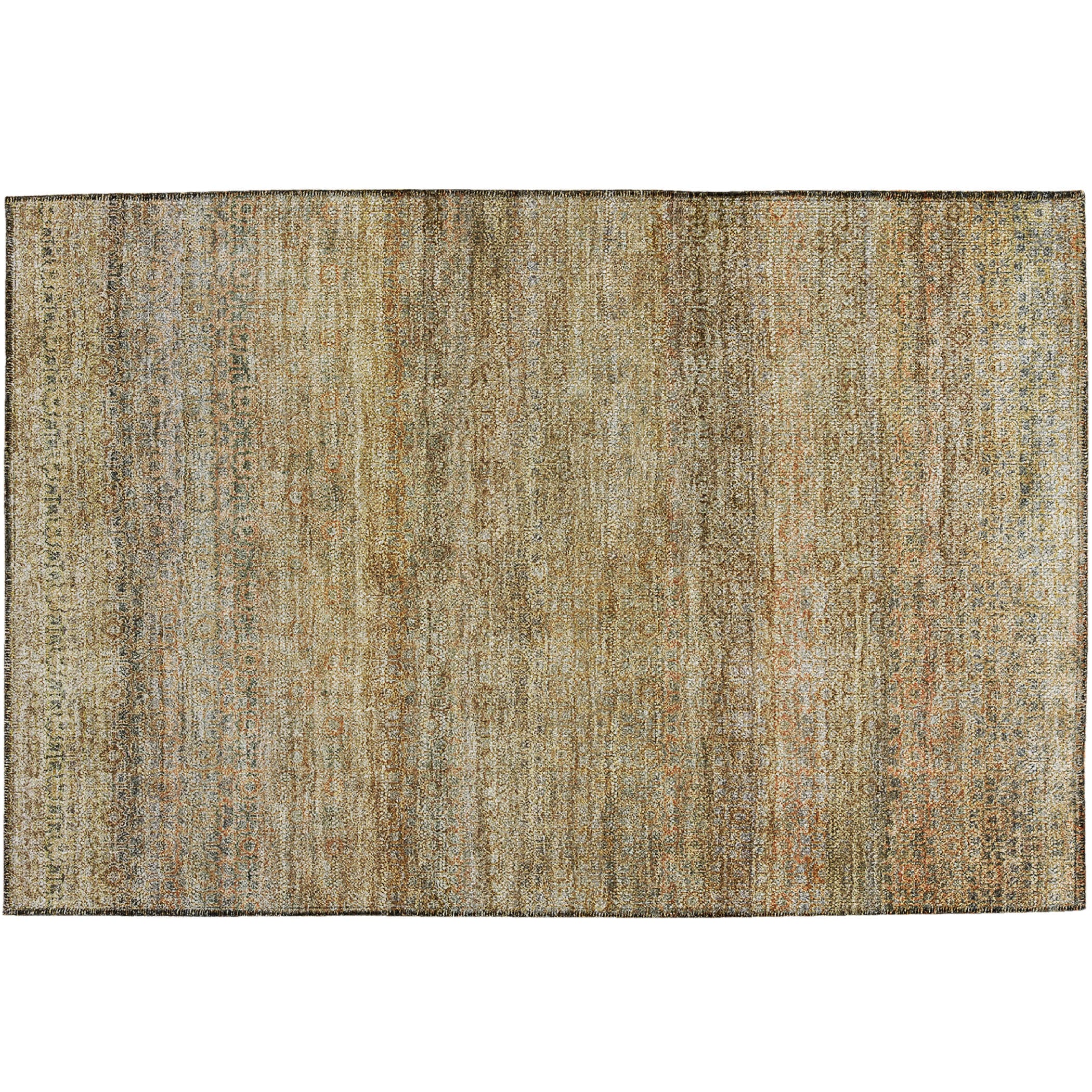 Luxury Washable Indoor/Outdoor Transitional BU12 Wheat Gold Rug 1'8" x 2'6" #shape_Rectangle