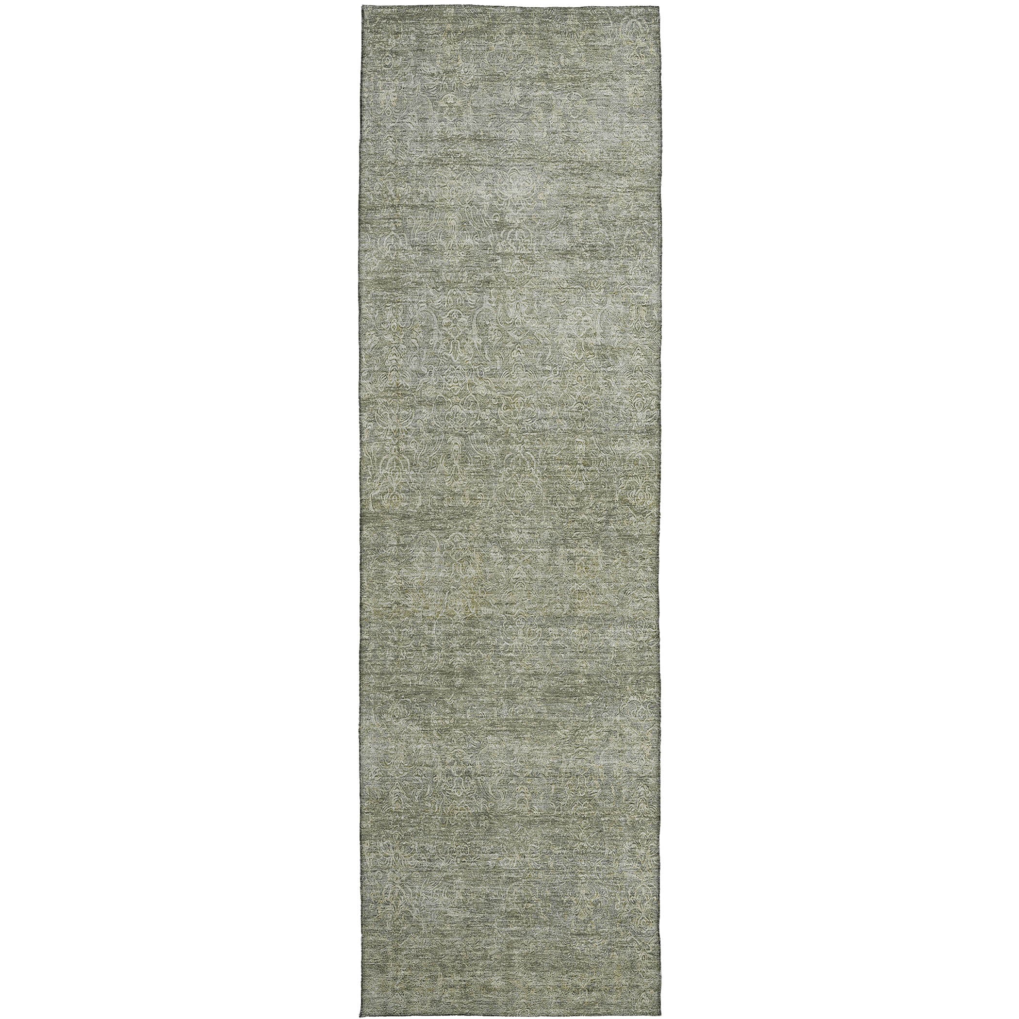 Luxury Washable Indoor/Outdoor Transitional BU1 Sage Green Rug 1'8" x 2'6" #shape_Rectangle