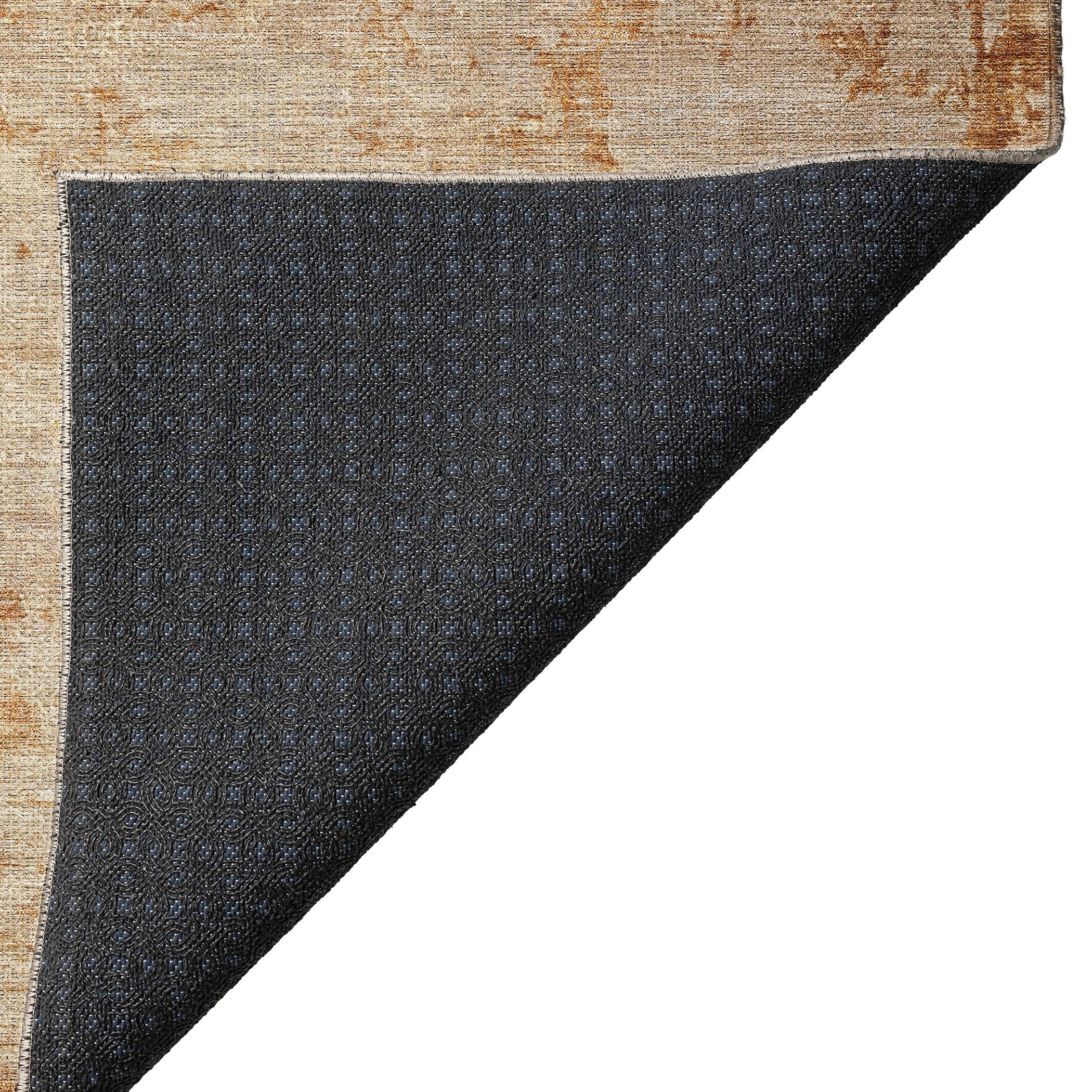 Luxury Washable Indoor/Outdoor Transitional BU2 Copper Orange Rug 1'8" x 2'6" #shape_Rectangle