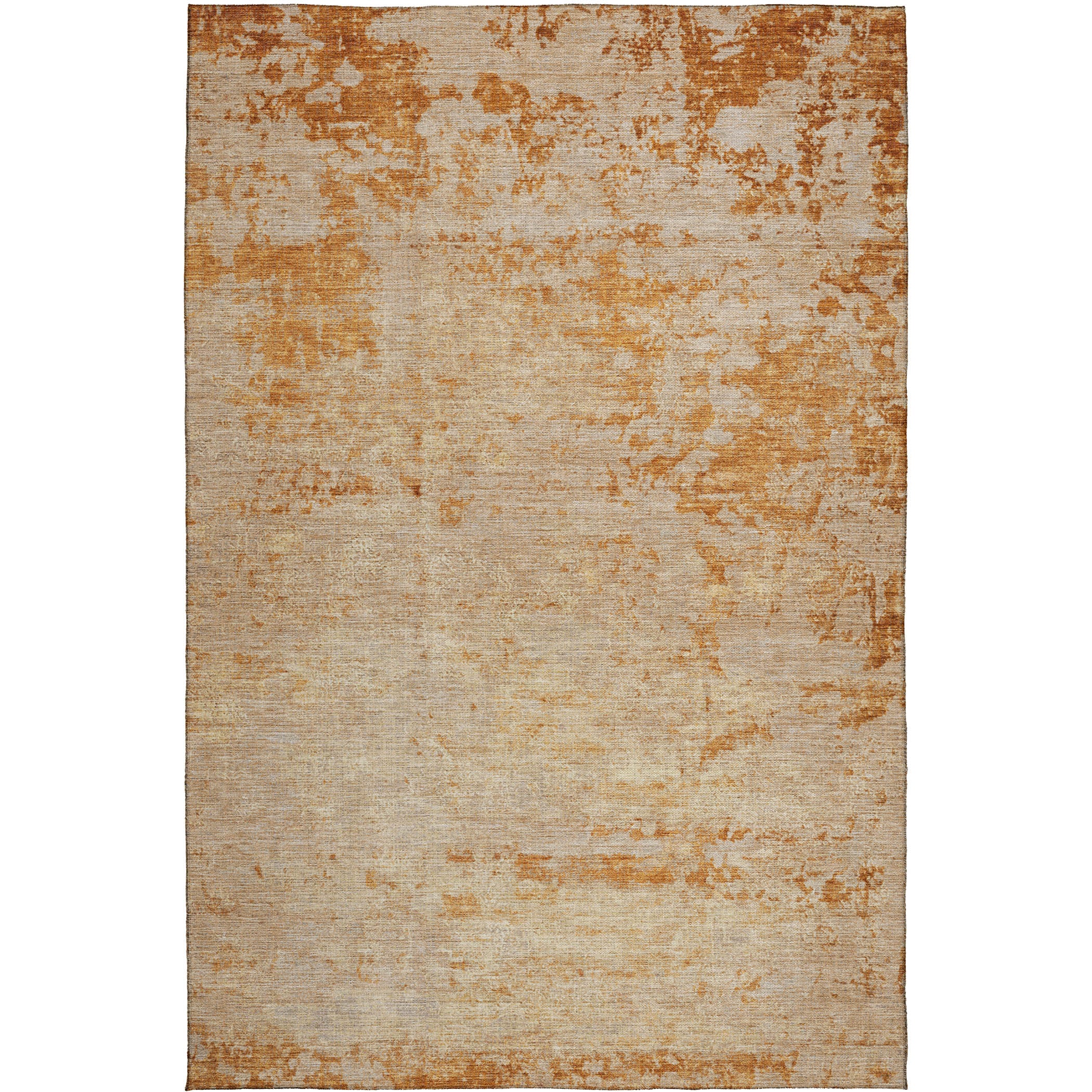 Luxury Washable Indoor/Outdoor Transitional BU2 Copper Orange Rug 2'6" x 3'10" #shape_Rectangle