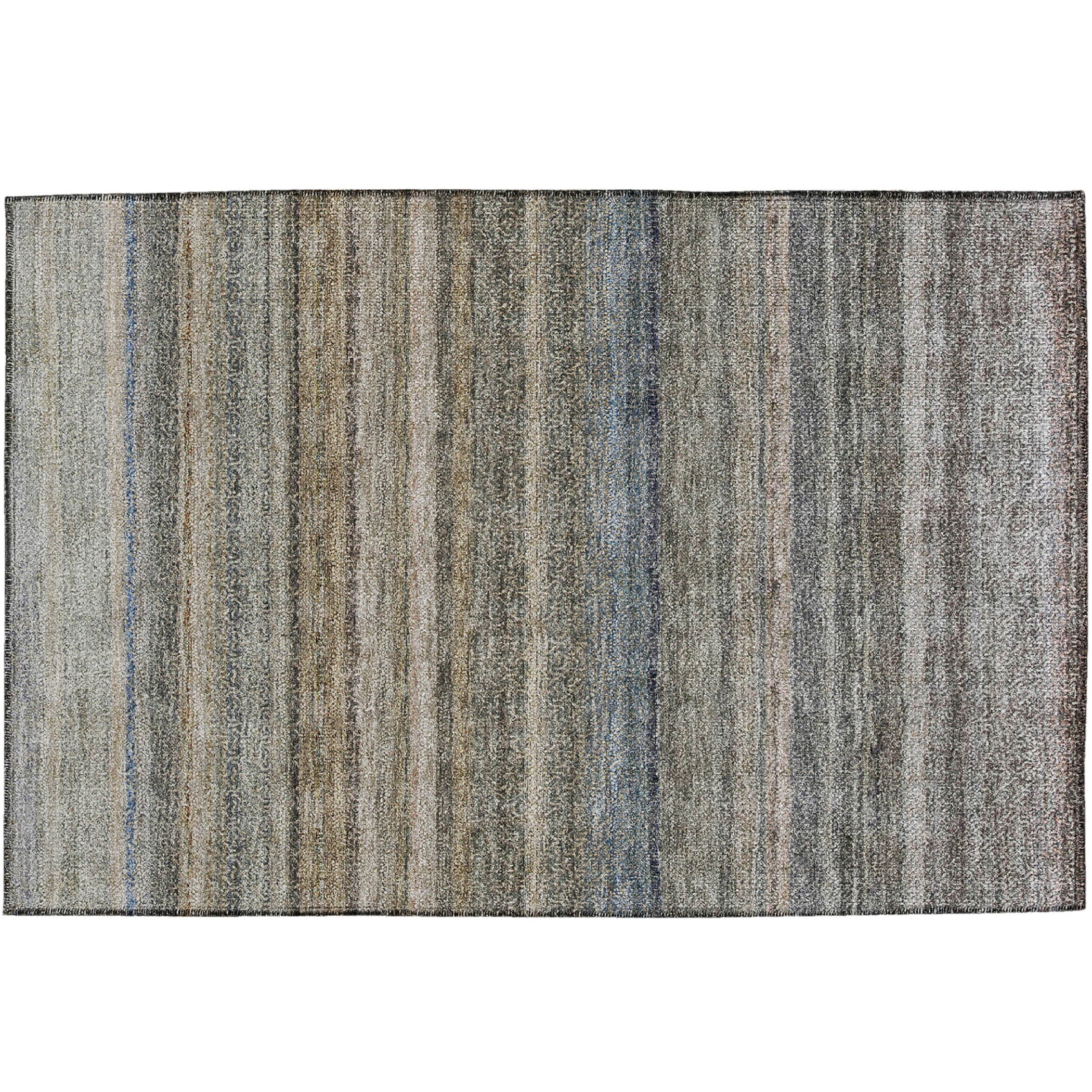 Luxury Washable Indoor/Outdoor Transitional BU5 Taupe Brown Rug 1'8" x 2'6" #shape_Rectangle