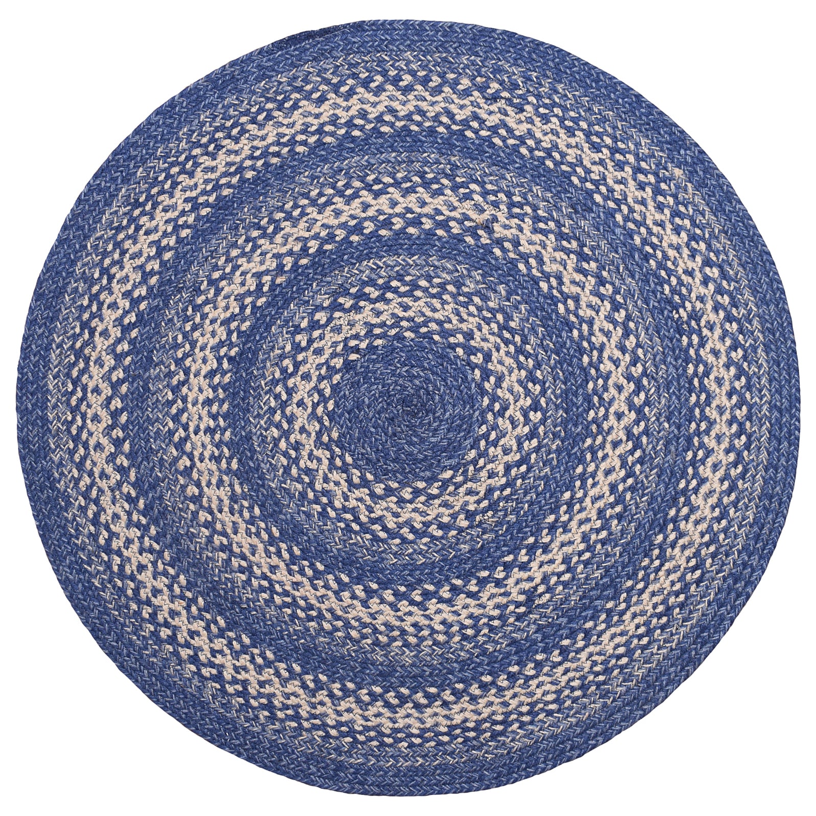 Blue Rustic Farmhouse Reversible Jute Rug