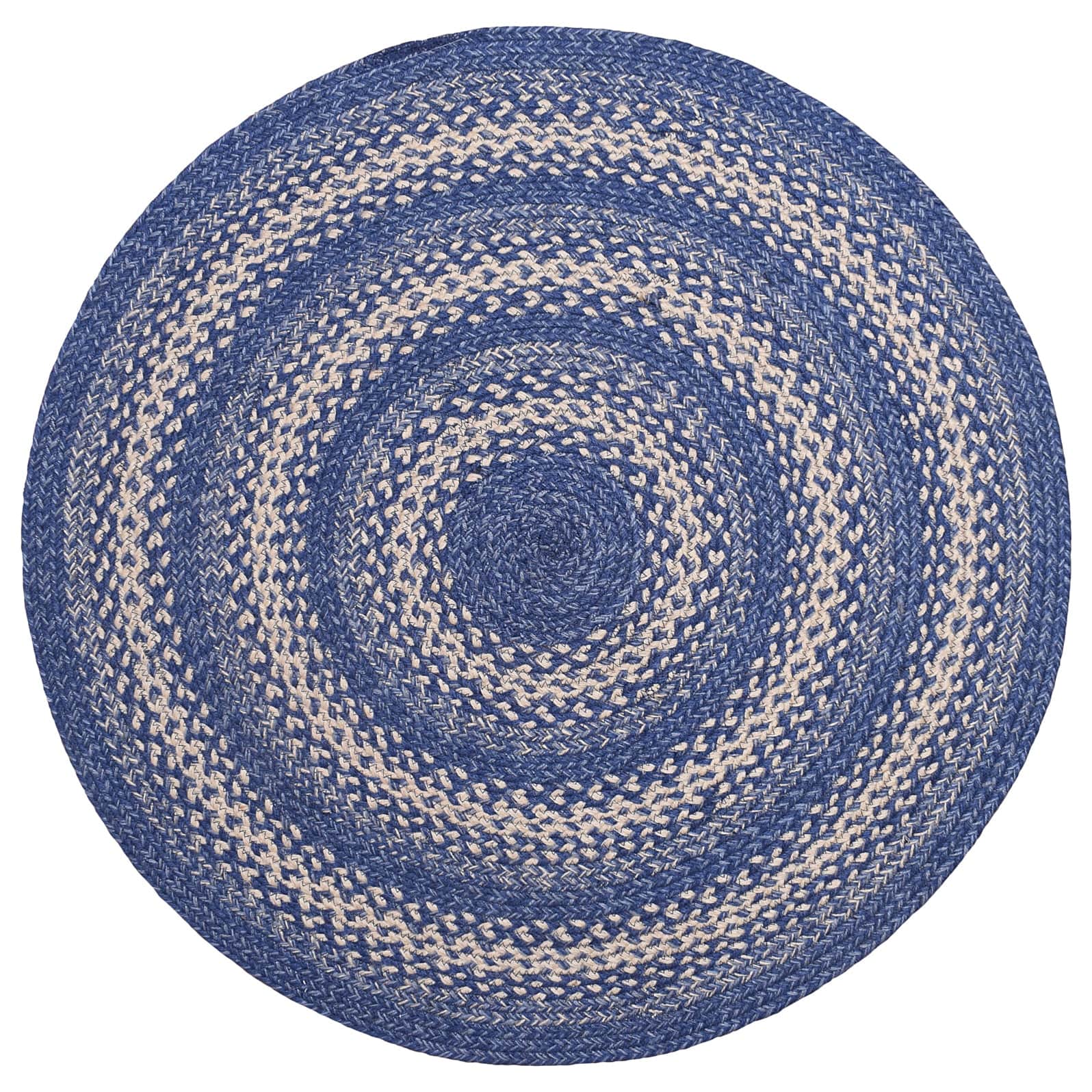 Blue Rustic Farmhouse Reversible Jute Rug