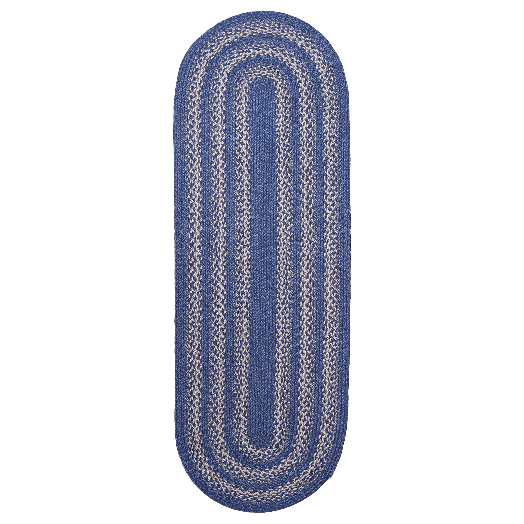 Blue Rustic Farmhouse Reversible Jute Rug