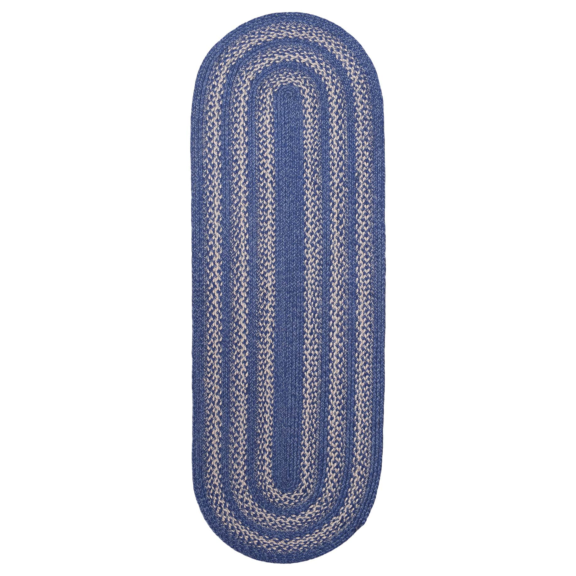 Blue Rustic Farmhouse Reversible Jute Rug