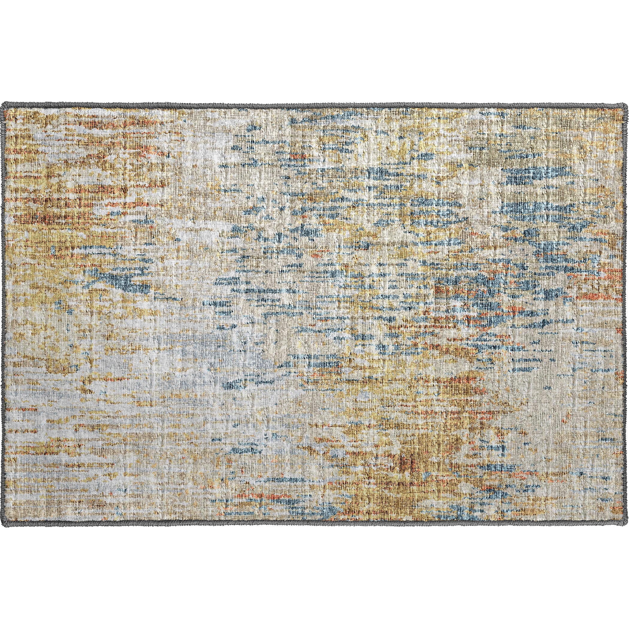 Luxury Machine Washable Indoor/Outdoor Transitional CM1 Sunset Multi Rug 1'8" x 2'6" #shape_Rectangle