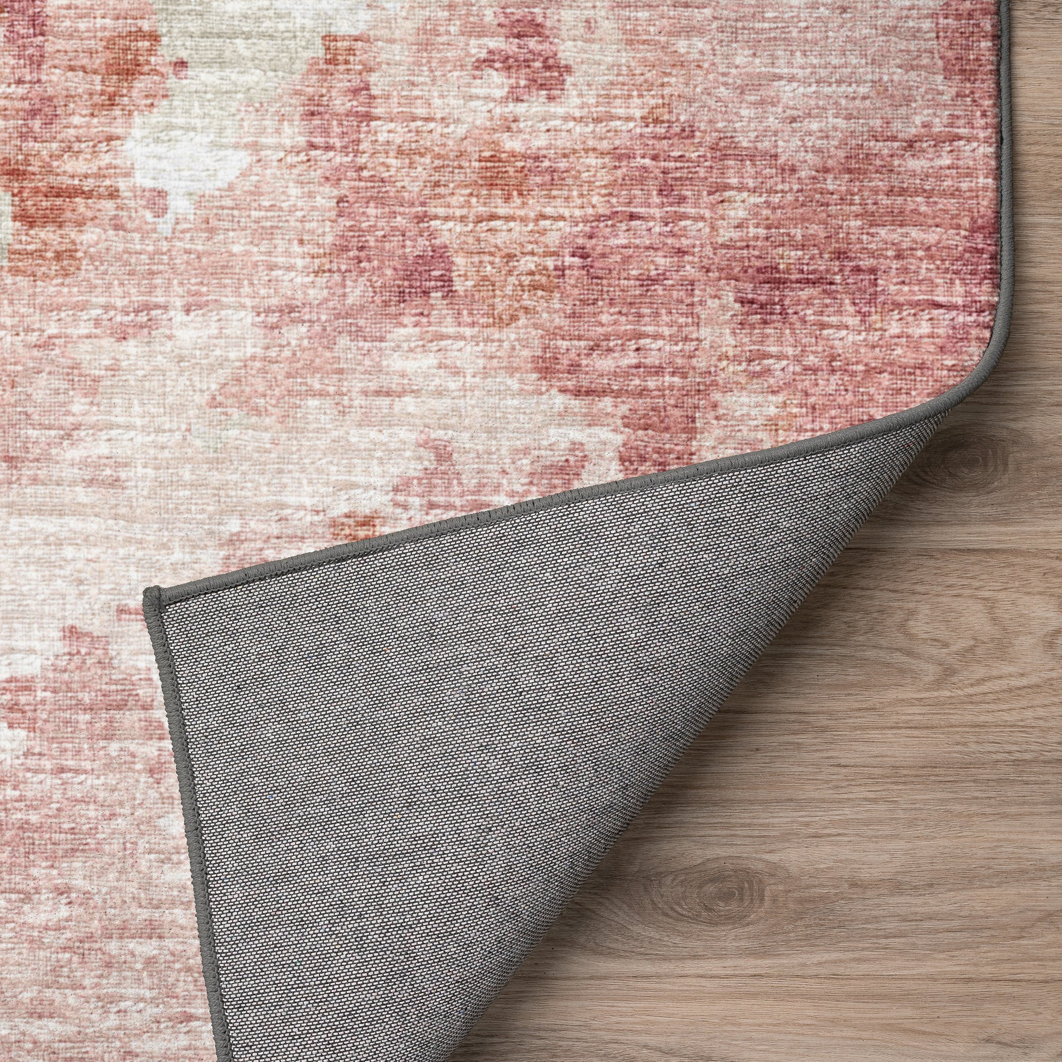 Luxury Machine Washable Indoor/Outdoor Transitional CM2 Blush Pink Rug 1'8" x 2'6" #shape_Rectangle