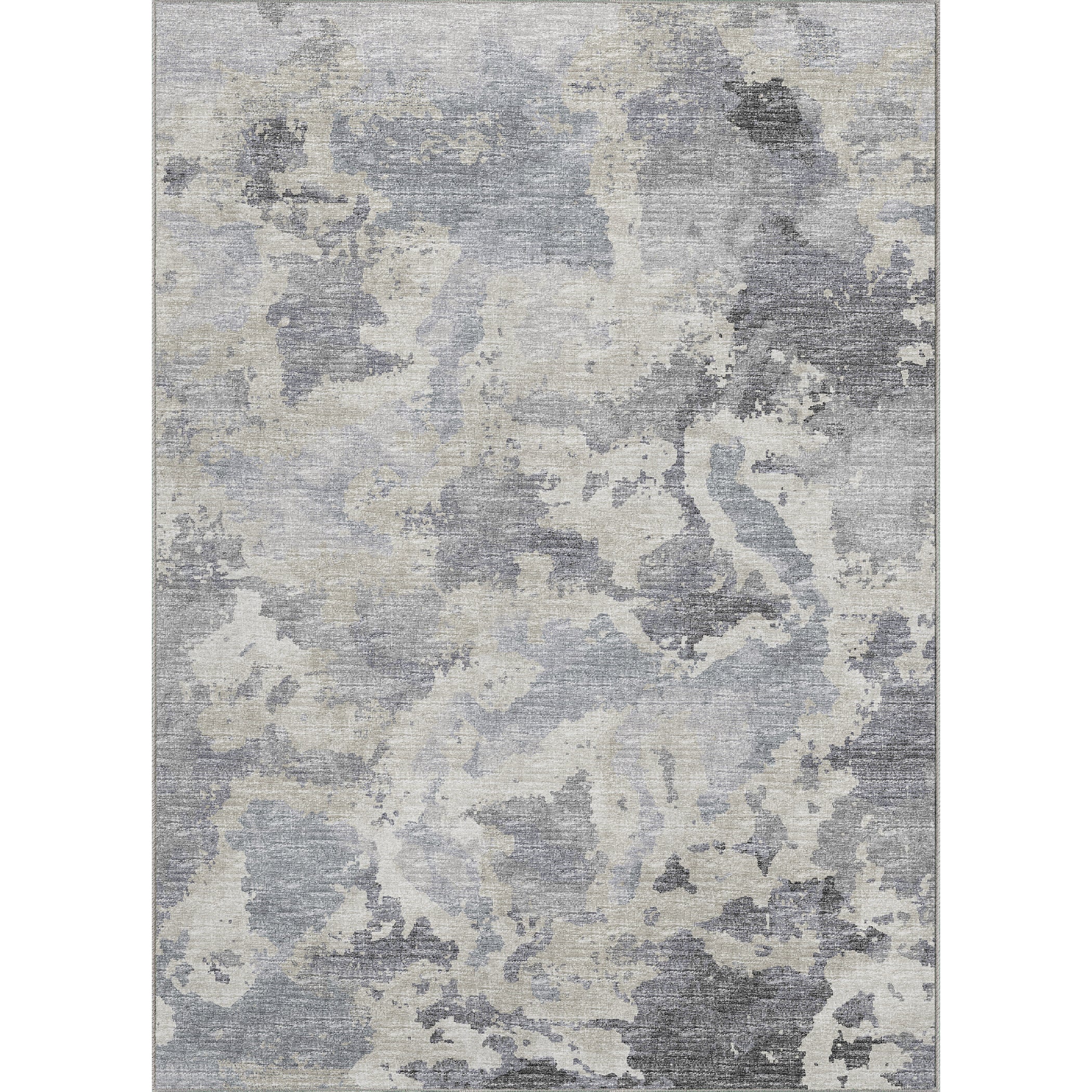 Luxury Machine Washable Indoor/Outdoor Transitional CM2 Graphite Gray Rug 3' x 5' #shape_Rectangle