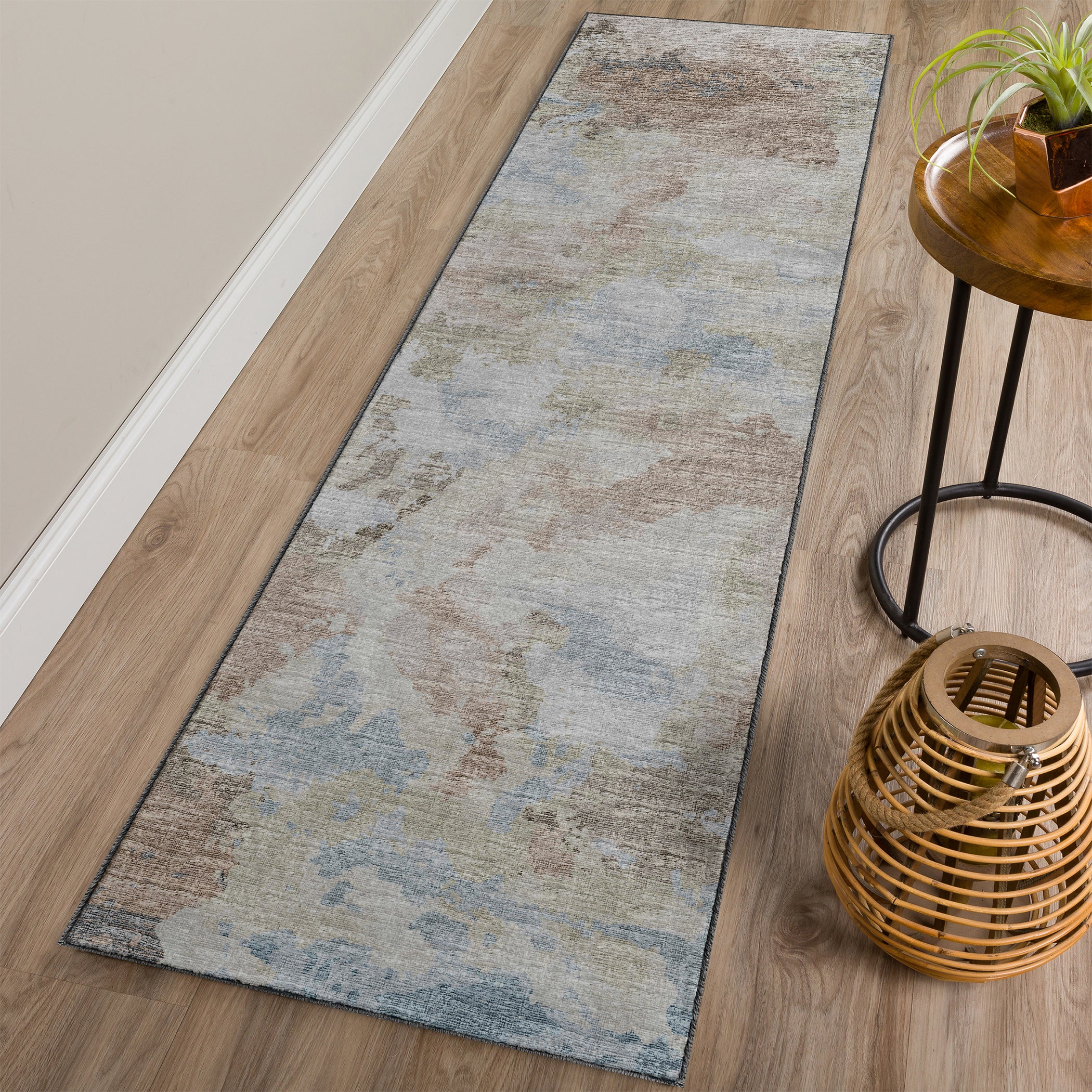 Luxury Machine Washable Indoor/Outdoor Transitional CM2 Seascape Multi Rug 2'3" x 7'6" #shape_Runner