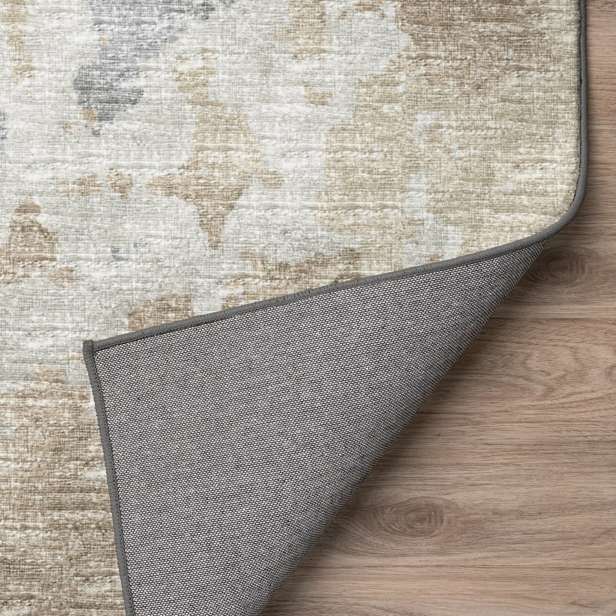 Luxury Machine Washable Indoor/Outdoor Transitional CM2 Stucco Brown Rug 1'8" x 2'6" #shape_Rectangle