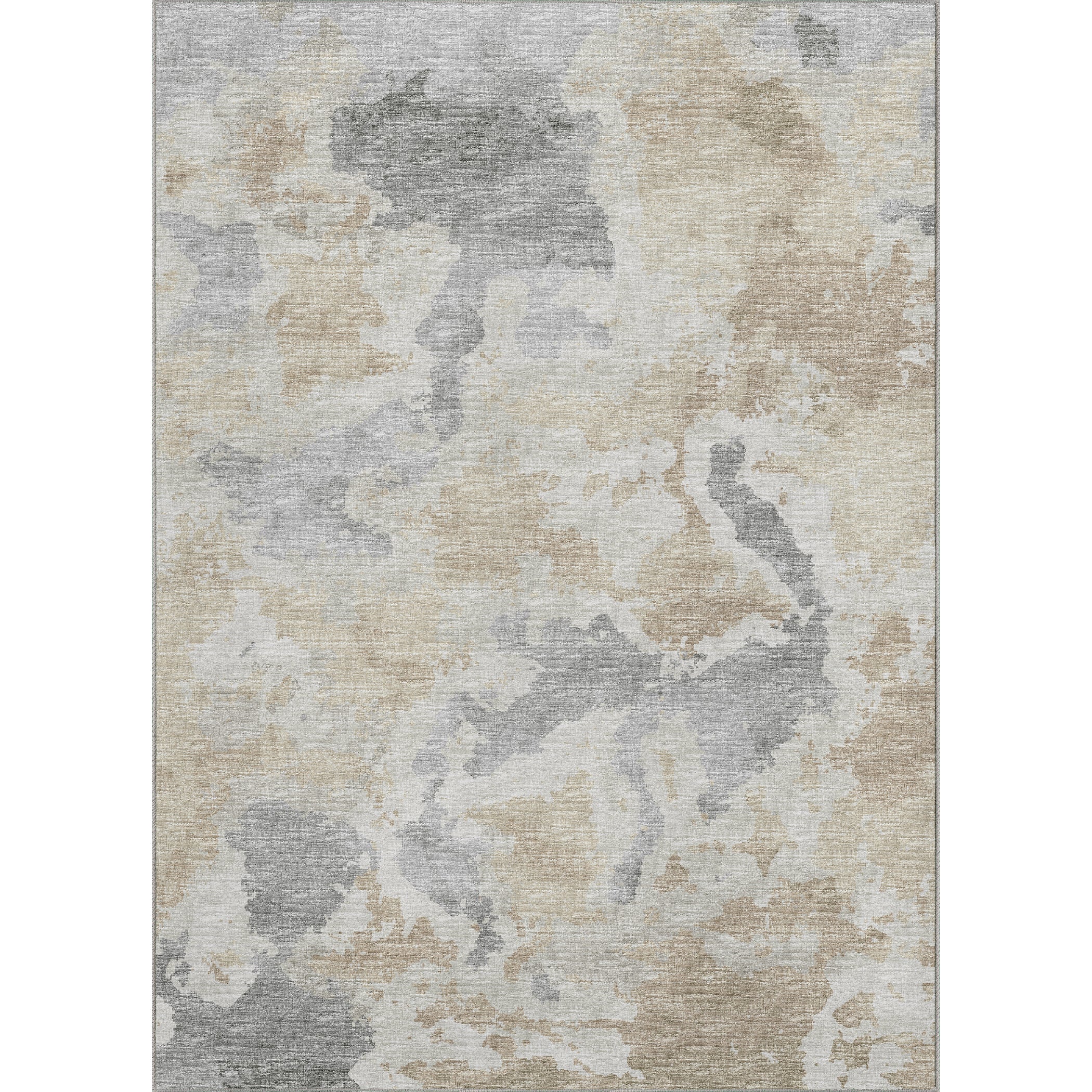 Luxury Machine Washable Indoor/Outdoor Transitional CM2 Stucco Brown Rug 3' x 5' #shape_Rectangle