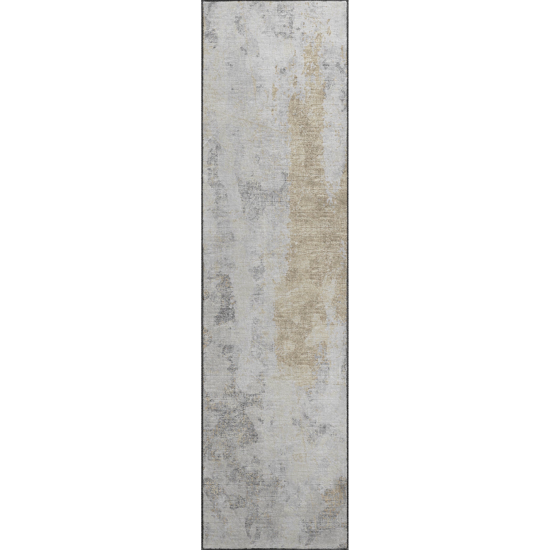 Luxury Machine Washable Indoor/Outdoor Transitional CM3 Biscotti Ivory Rug 2'3" x 7'6" #shape_Runner
