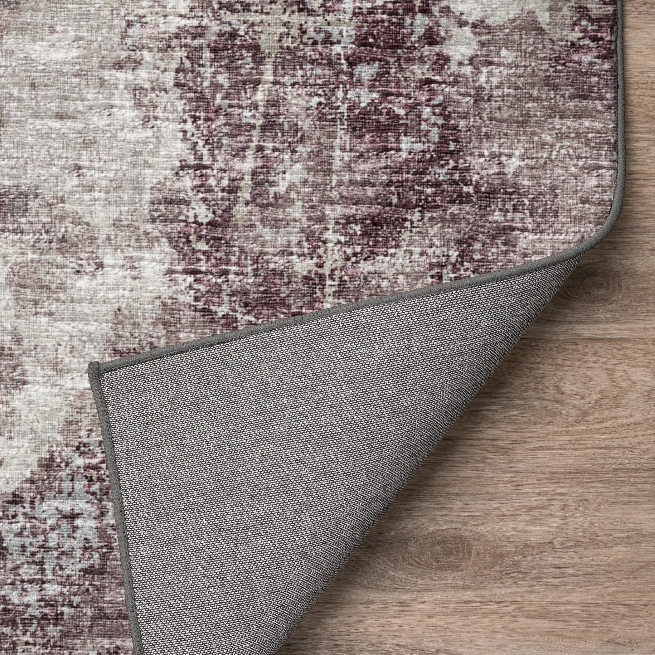 Luxury Machine Washable Indoor/Outdoor Transitional CM3 Merlot Multi Rug 1'8" x 2'6" #shape_Rectangle