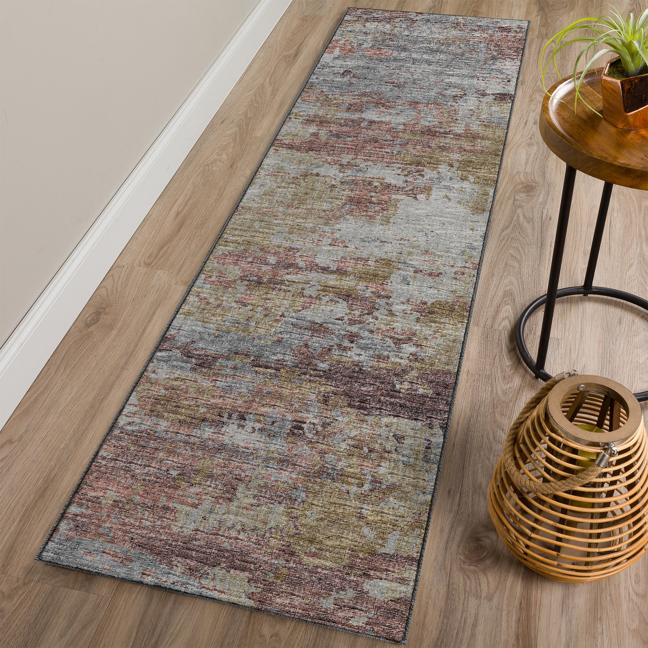 Luxury Machine Washable Indoor/Outdoor Transitional CM4 Primrose Multi Rug 2'3" x 7'6" #shape_Runner